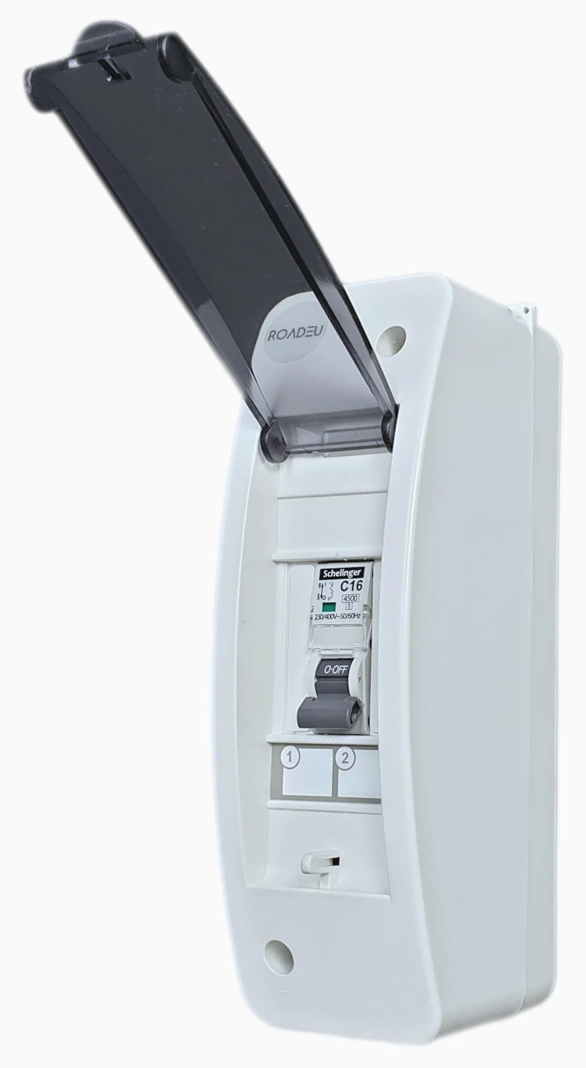 RoadEu Centralino Elettrico da Parete IP42 | 1x Interruttore Magnetotermico C16A 230V TÜV | Quadro Pre-cablato per Interno Casa e Officina