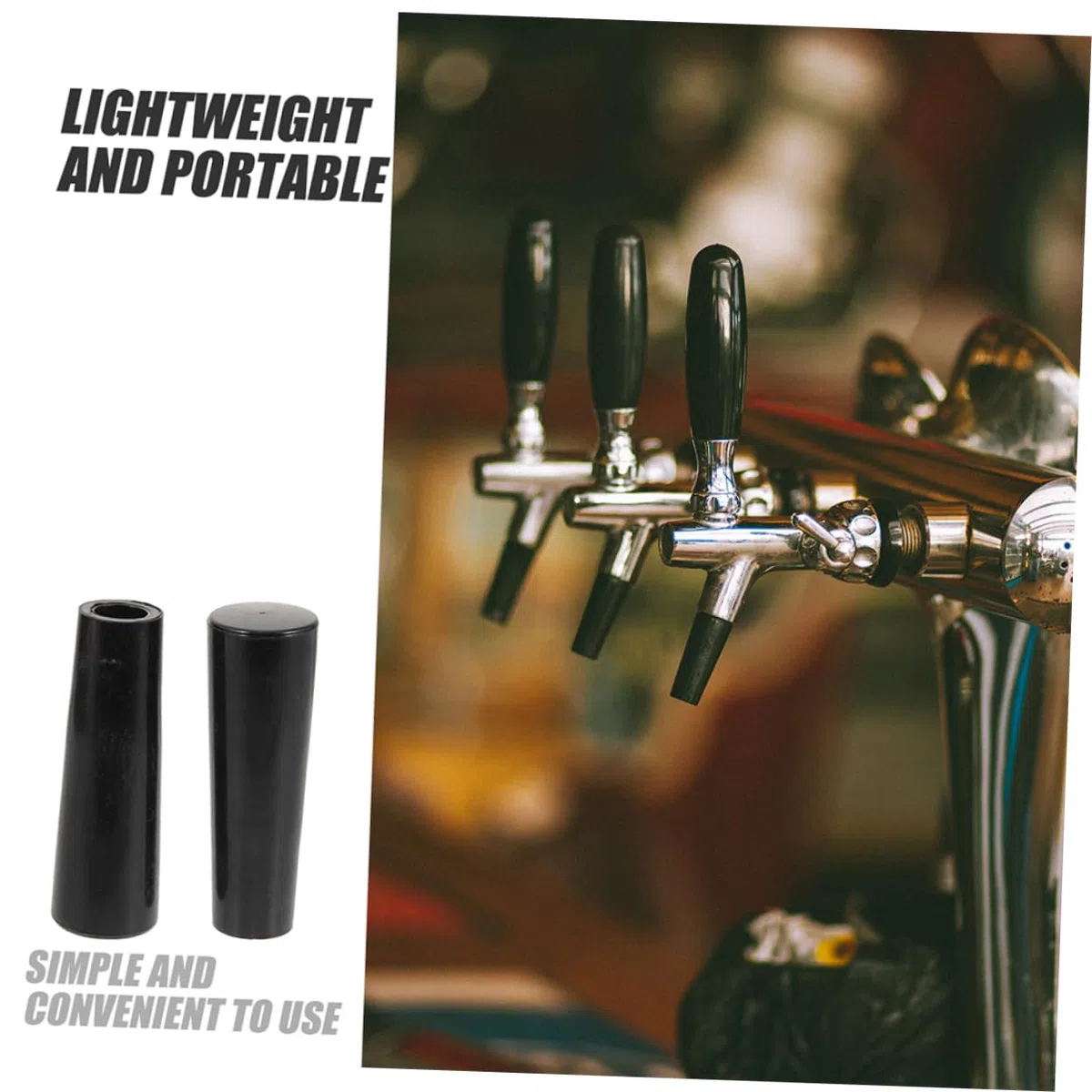 Maniglie Impugnatura Ergonomica per Rubinetto della Birra in Plastica 3 Pezzi Antiscivolo Nero per Kegerator e Rubinetto Birra Uso Casa o Bar