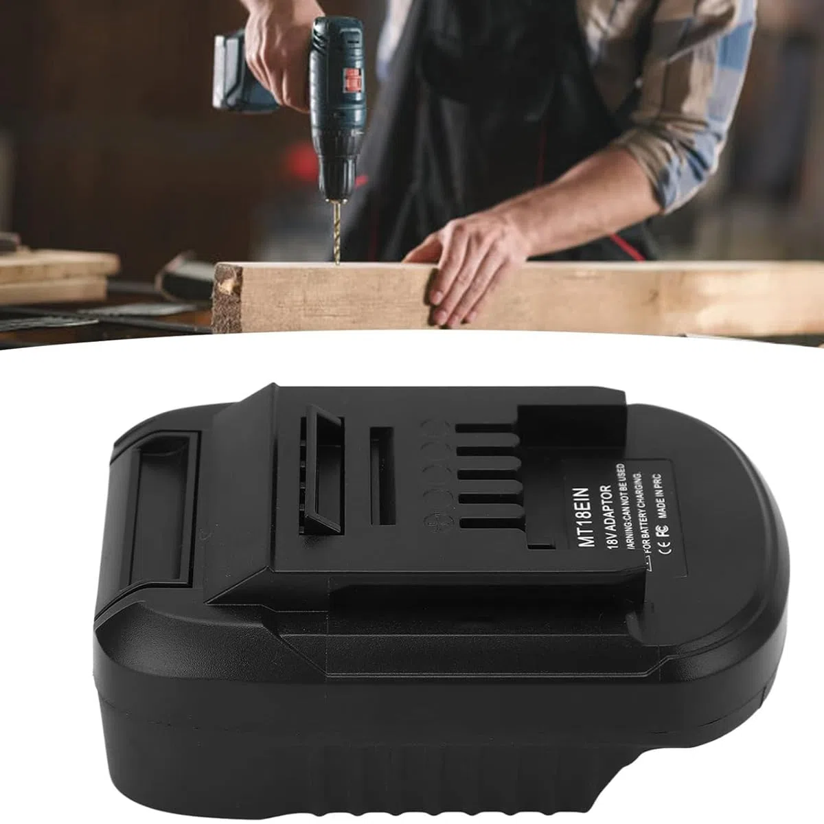 Sarini Adattatore Batteria per convertitore Batteria Maki-Ta da 18 V a 18 V Compatibile con utensile Elettrico agli ioni di Litio Maki-Ta 18 V BL1860 BL1850 BL18400