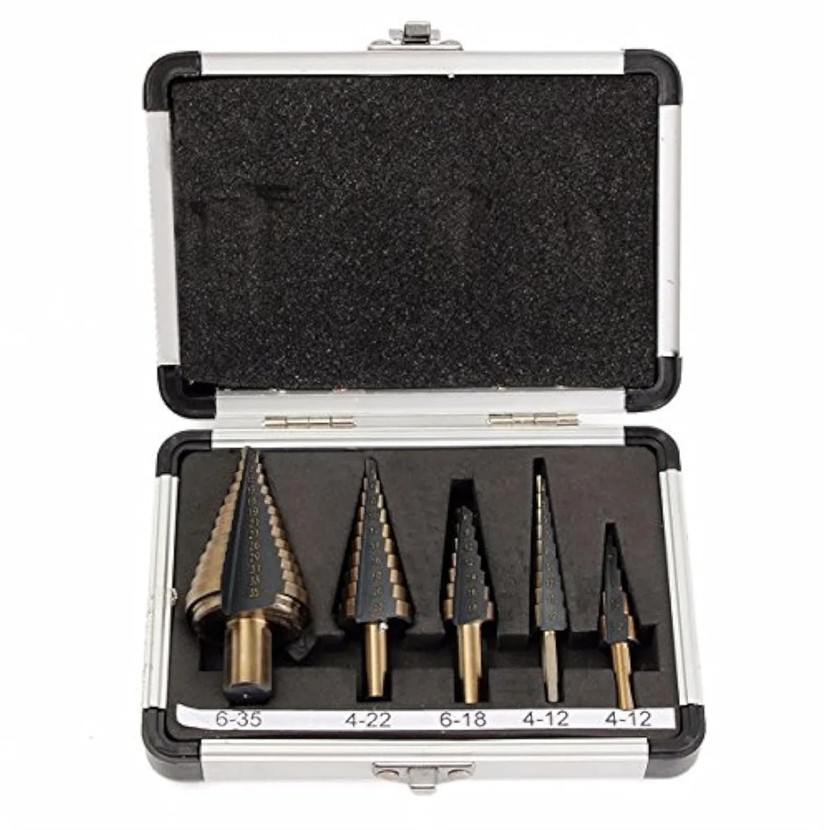 Set di punte a più diametri professionali CFH56897 HSS per acciaio INOX, metallo, legno, plastica, ecc