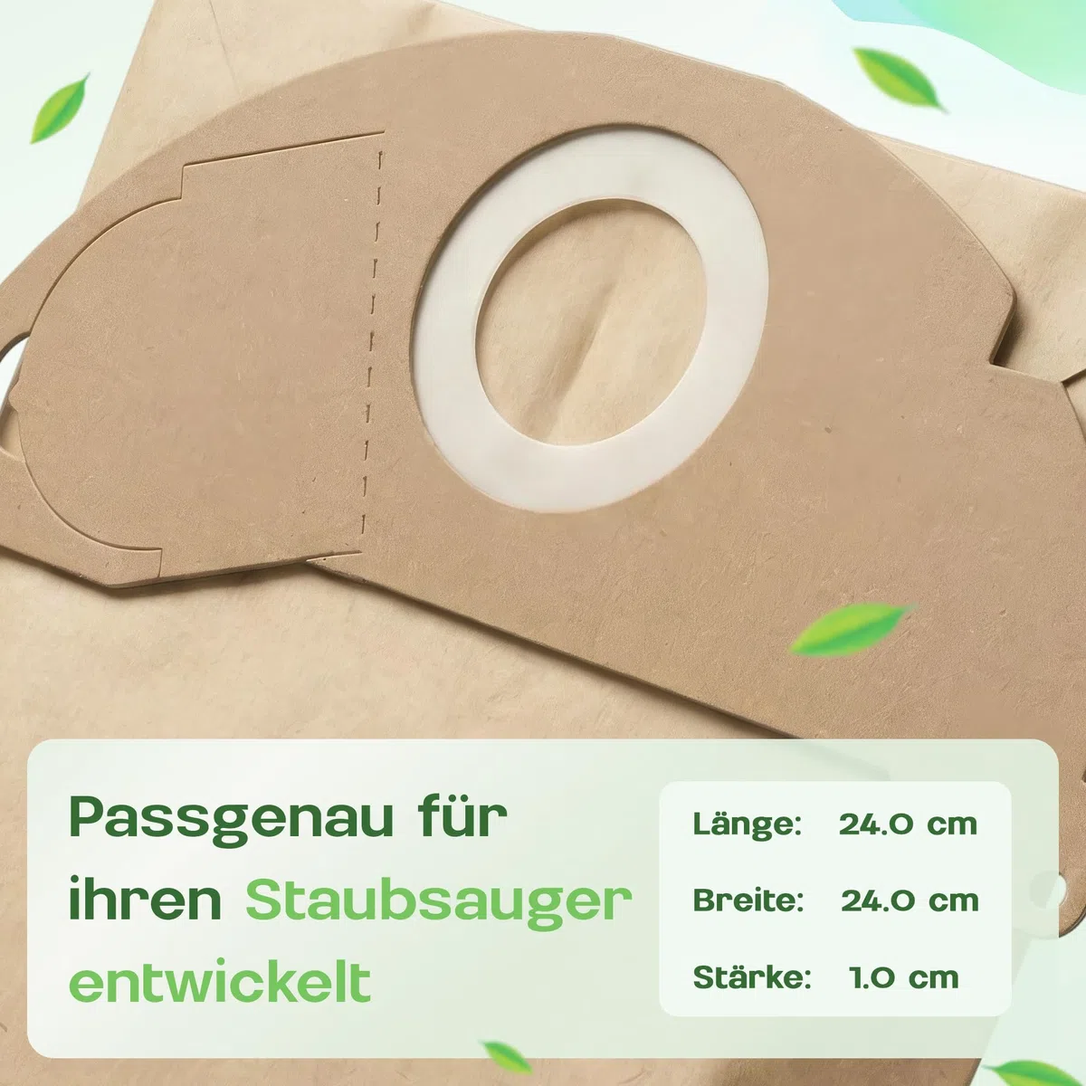 20 sacchetti per aspirapolvere adatti per aspirapolvere Kärcher KFI 222, 6.904-322.0, serie Kärcher WD2, MV2, A2000, A2004, A2054, A2074, tessuto non tessuto