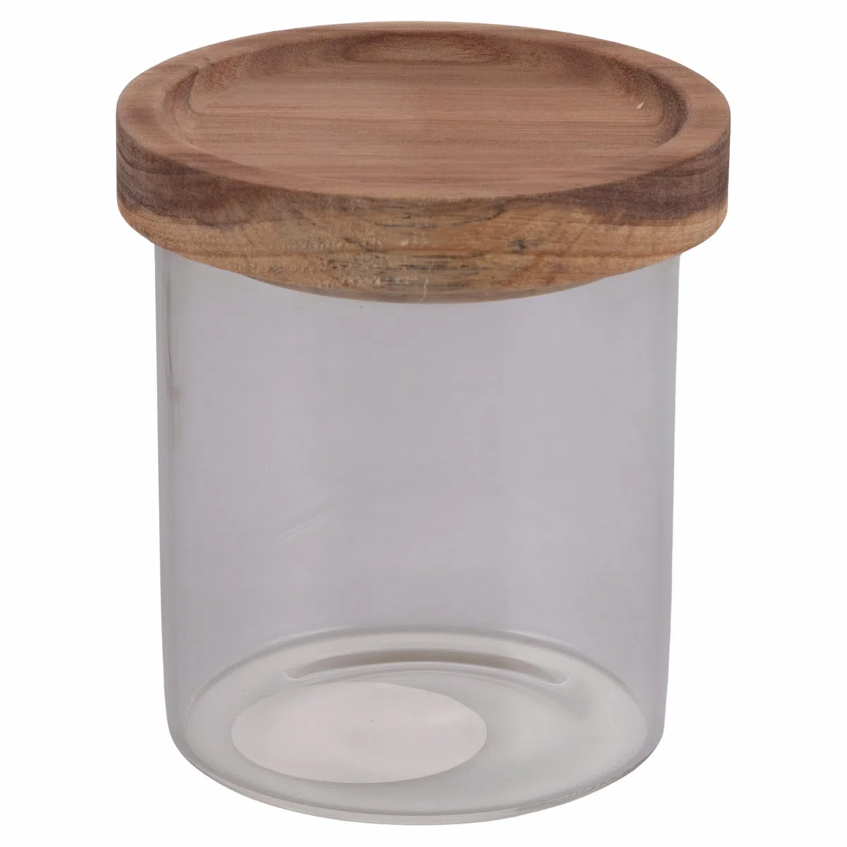 Villa d'Este Home Tivoli 1996 Set 3 barattoli 390 ml in vetro borosilicato, coperchio in legno di acacia e stand in ferro, 4 Toni