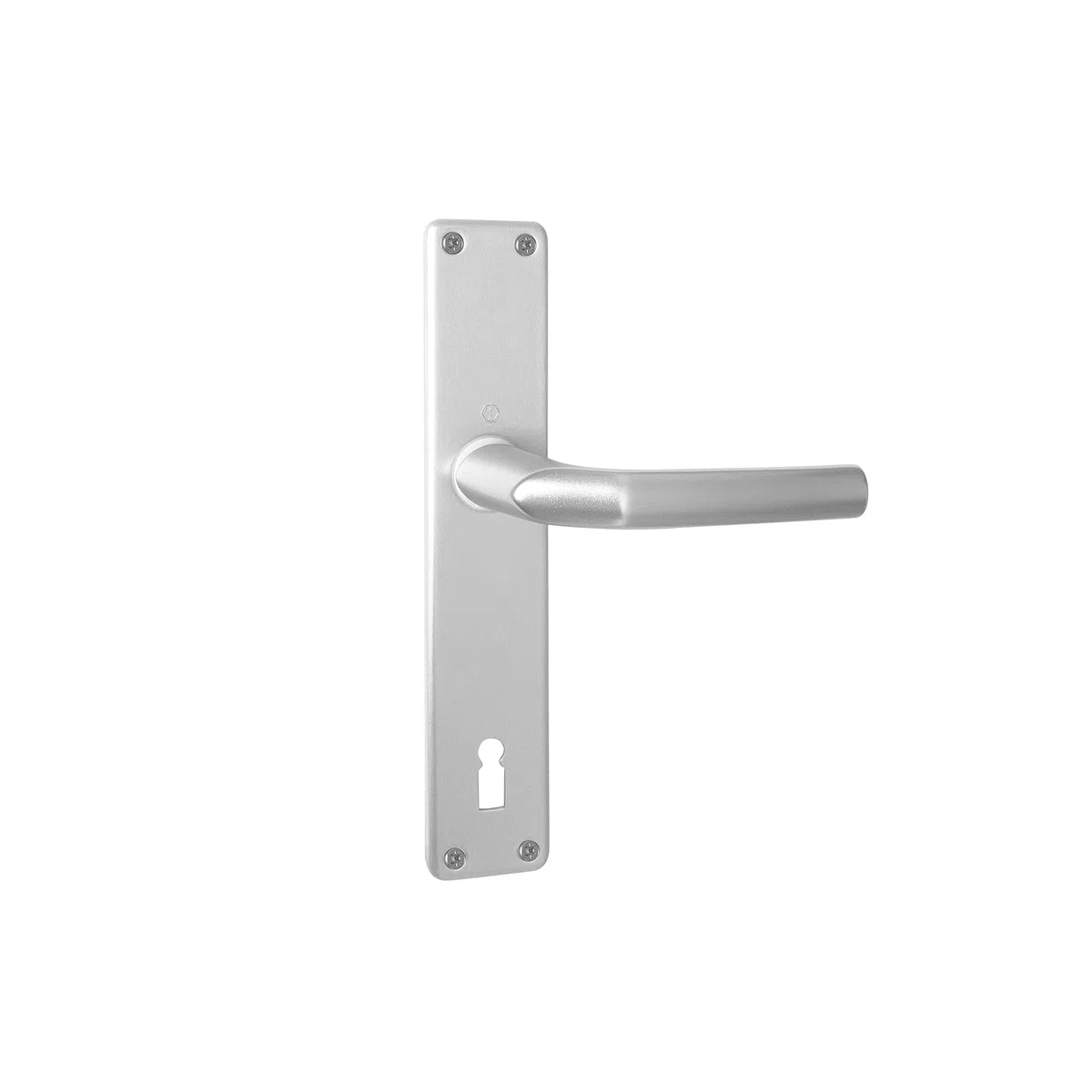 HOPPE 2668194 Birmingham - Maniglia a piastra lunga, distanza 90 mm, spessore porta 30-49, argento anodizzato, alluminio F1