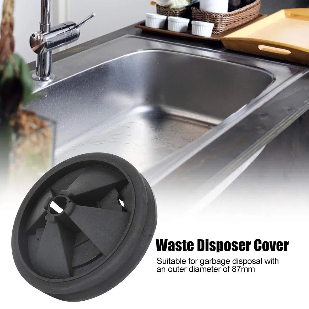 Tbest 2 Pezzi Copertura Antischizzi in Silicone per Tritarifiuti Compatibile con InSinkErator, 87mm Diametro Esterno
