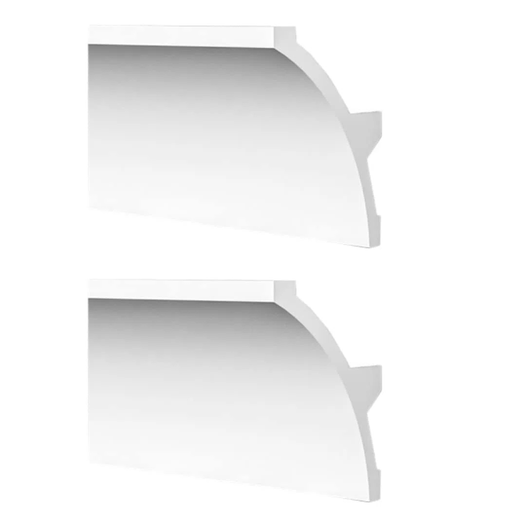 LED Mall Home Profilo in Duropolimero per Strisce Strip LED da Soffitto | Pannello Verniciabile per Illuminazione Soffusa Greche Decorative (2 Pezzi - 100x8x6 cm)