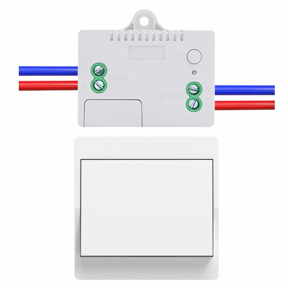 Remote Light Switches Wireless, Interruttori di controllo remoto, Interruttore luce cinetico, Interruttore luce wireless Per luci Illuminazione domestica Senza batteria (EU 1marce 1V1 A)