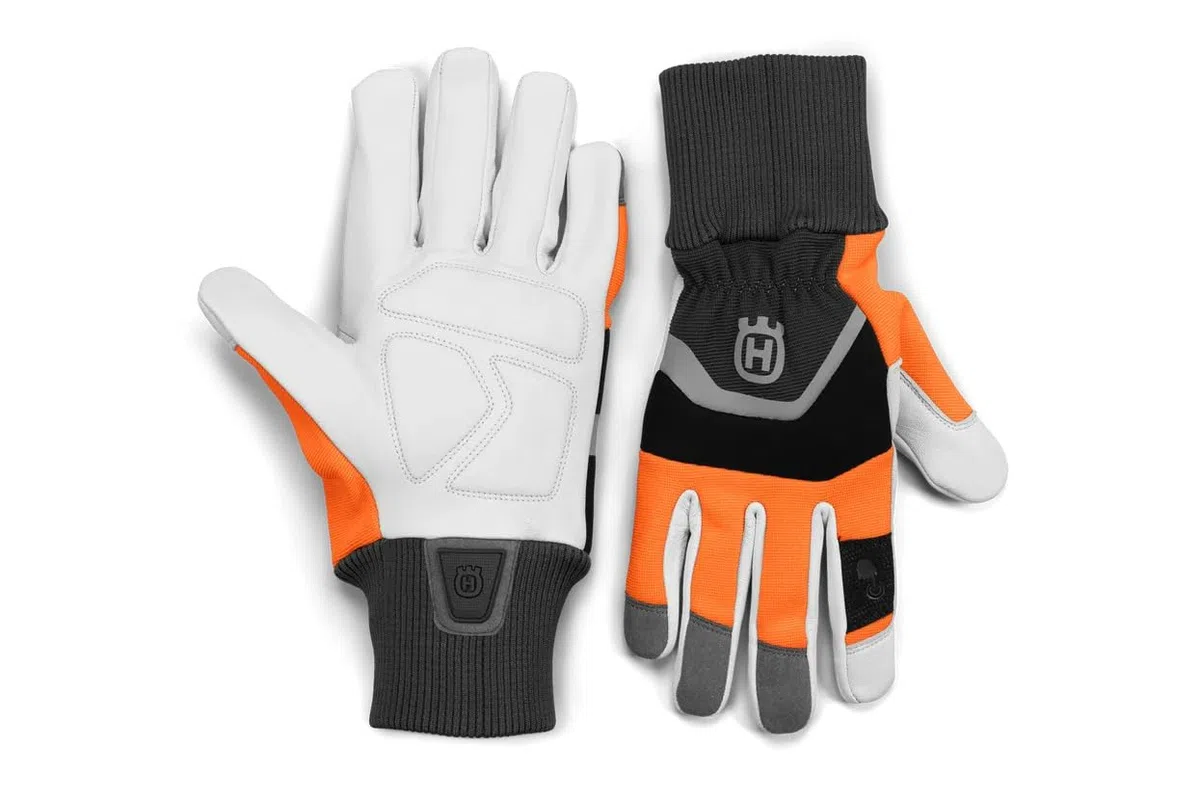 HUSQVARNA High safety and long lasting Anti-Cut Gloves, touch screen. Work gloves, stable grip, high visibility; ideal for pruning, trimming and garden maintenance - Size 10