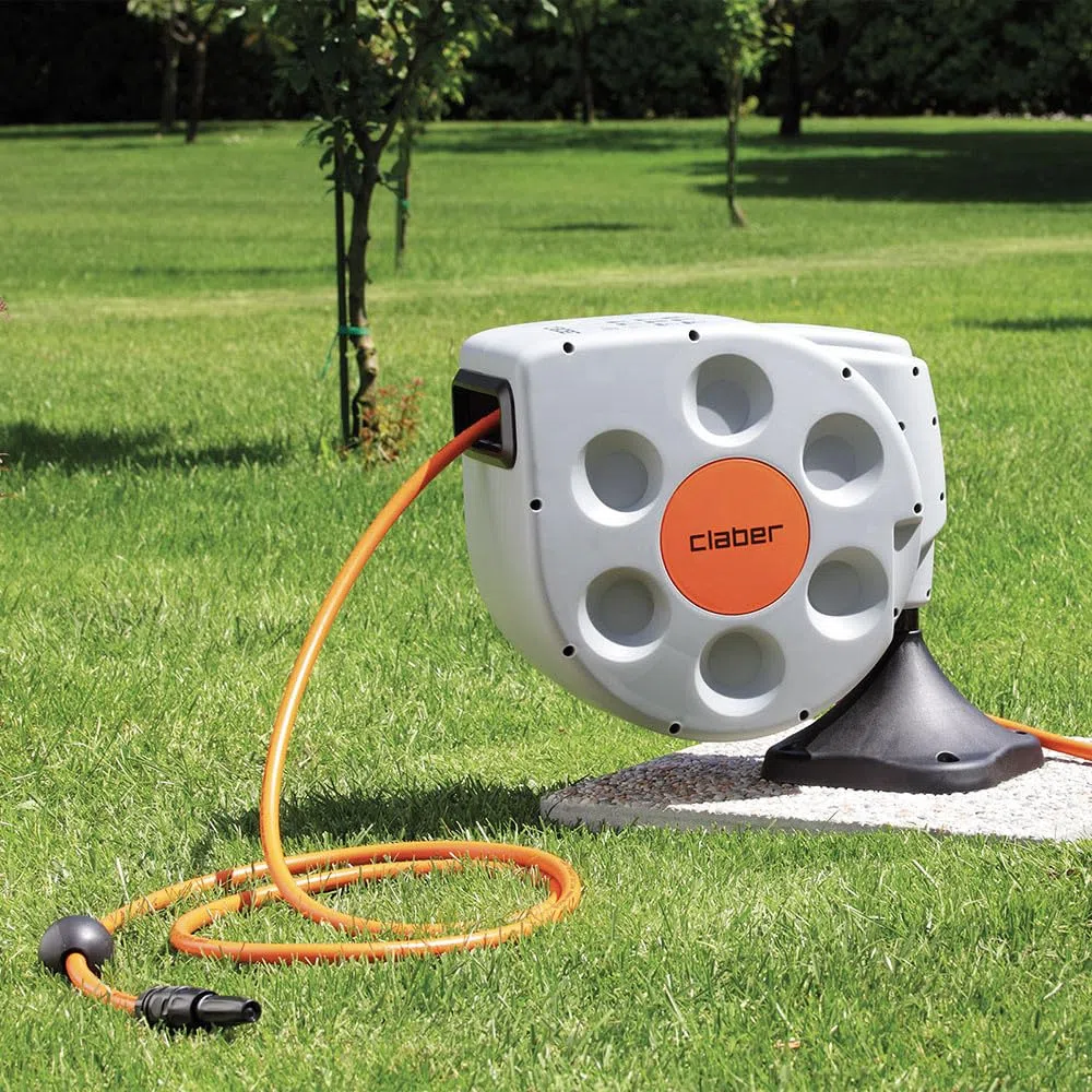 Claber Supporto da Terra Rotoroll Evolution, per avvolgitubo Automatico Installazione a Pavimento