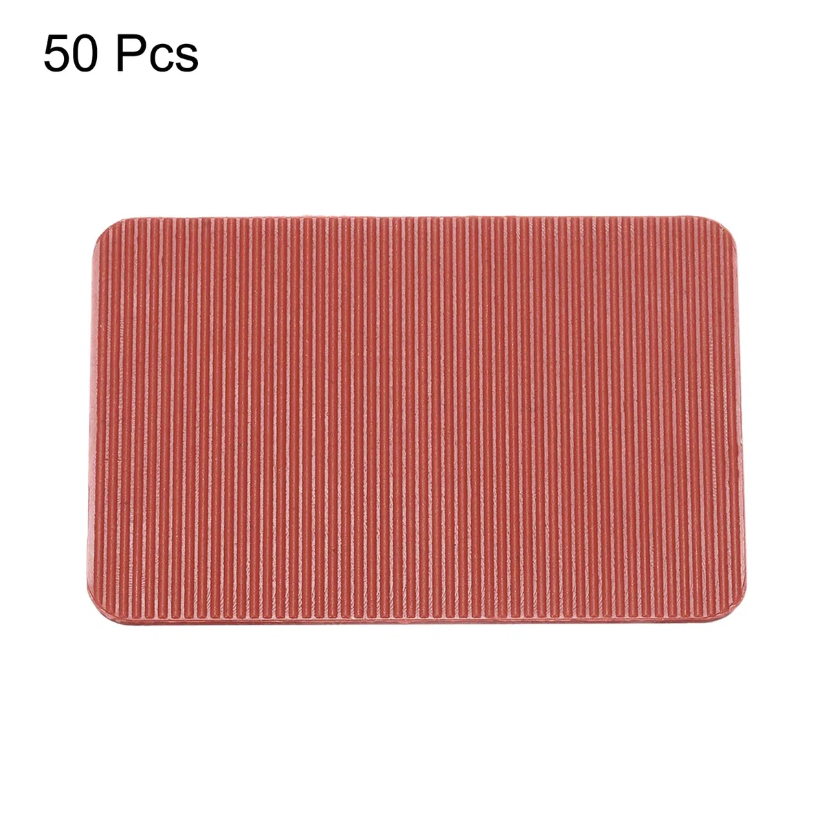 QUARKZMAN 50 Pezzi Spessori in Plastica 60 x 40 x 2 mm Distanziatori Piastrelle Squadrette Angolari Blocco Sottotetto Cunei Mobili Pannelli Plastica Esterno Rigida, Rosso