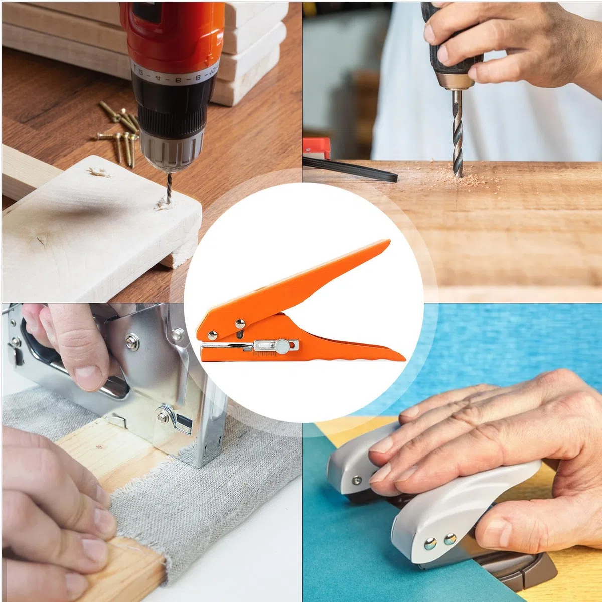 Terrimer banding edge, PVC Hole Punker - Punch a foro singolo pesante | Copertura a vite pesante pinza per punzonatura porta portatile per la lavorazione del legno per pelle