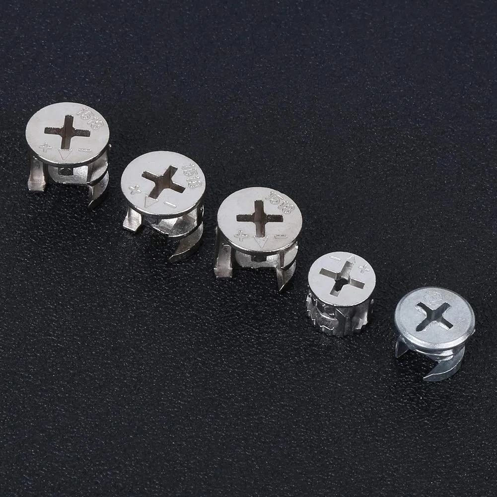 Set di 75 Connettori per Dadi di Bloccaggio a Camma, Raccordi di Fissaggio 9,5 x 13 mm, 10 x 12 mm, 13,5 x 15 mm per Mobili, Pannelli