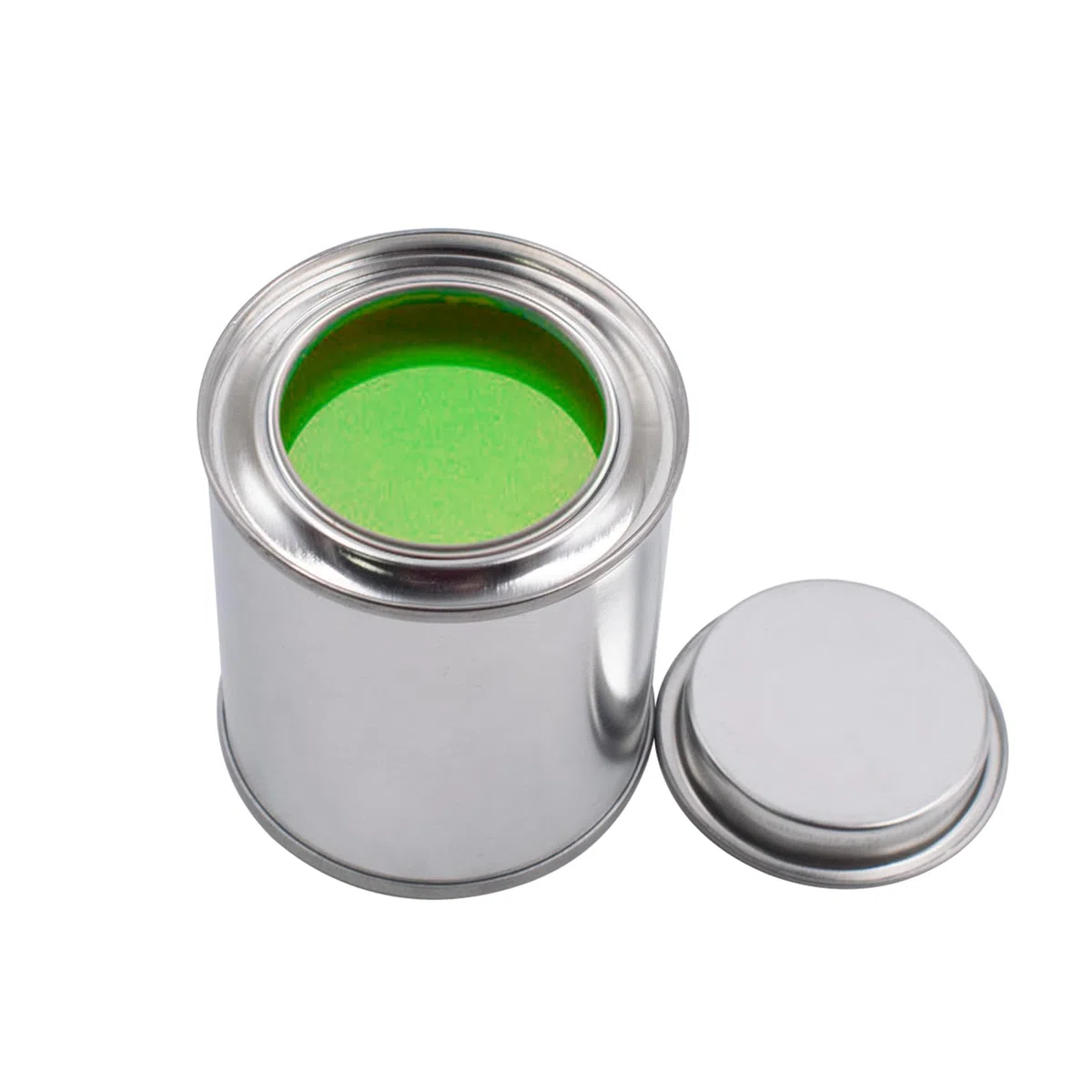6 barattoli di vernice in metallo con coperchi (1/4 di pinta), secchi vuoti di vernice sfoderati, 1/2 tazza, lattine di vernice vuote in metallo con coperchi, mini barattoli di vernice per arti e
