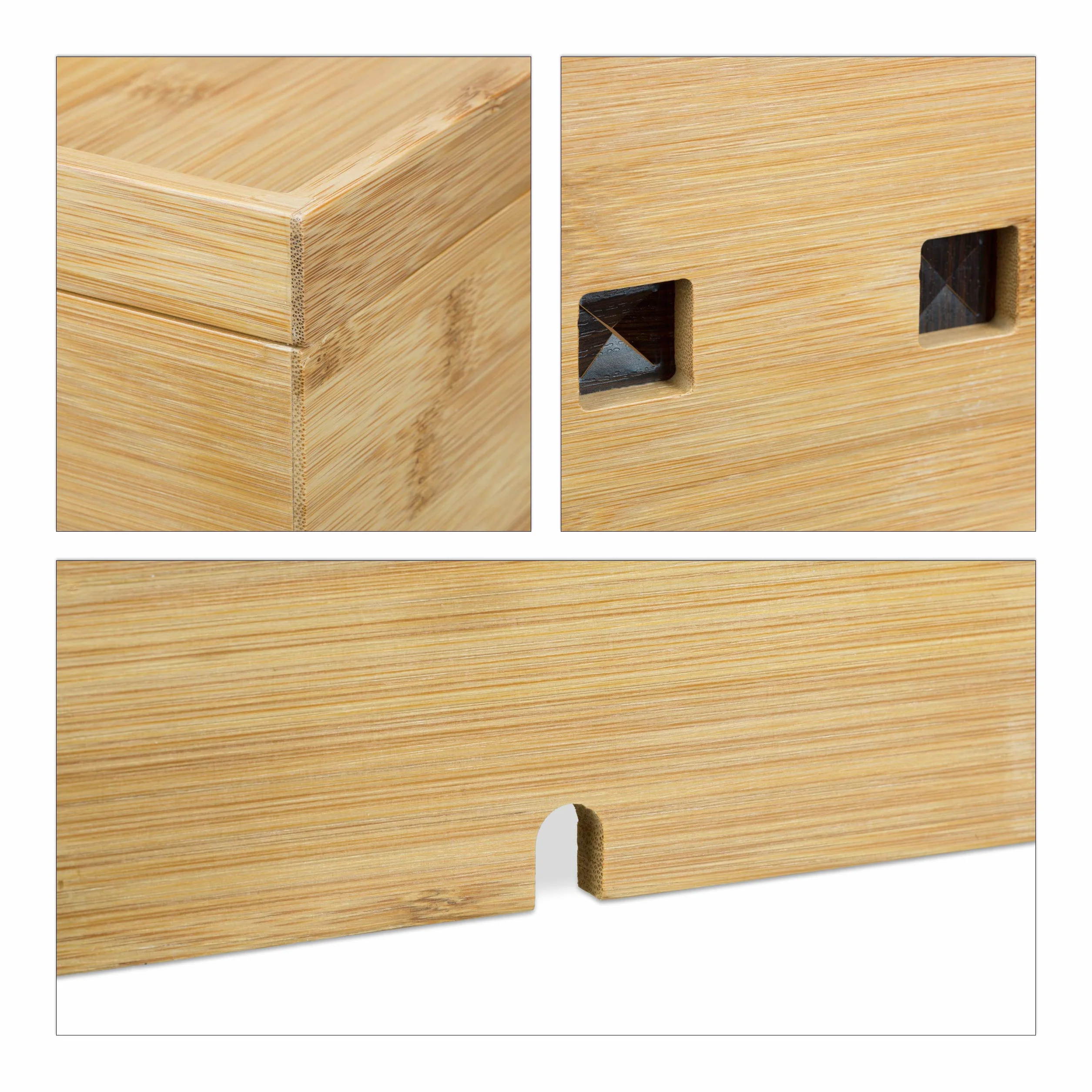 Relaxdays Organizer Porta Prese, Nascondi Cavi, Box Compatto, Universale, Pratico, HxLxP: 16,5 x 25,5 x 14 cm, Marrone
