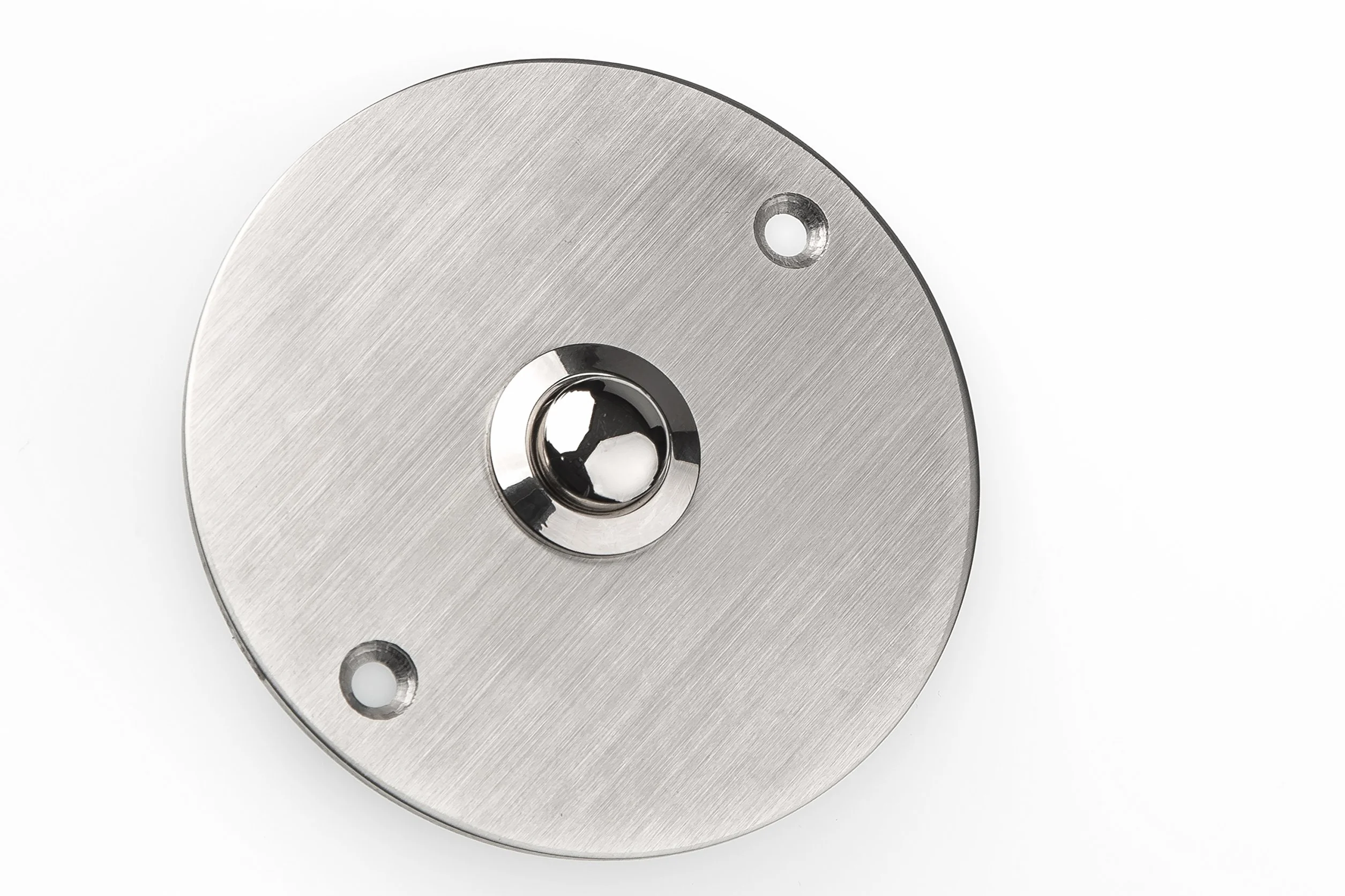 HUBER Campanello a Pulsante Da Incasso in Acciaio Inox e Ottone - Interruttore per Campanello