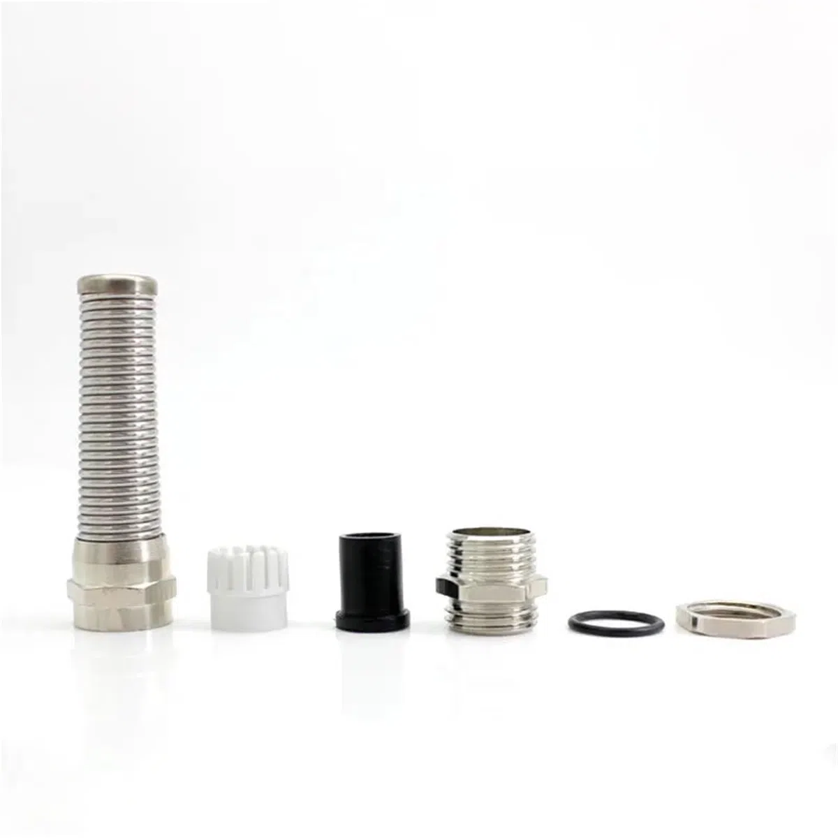 Pressacavi Metallici Pressacavo flessibile in metallo M20 M22 M24 M25 PG16 PG13.5 con protezione a molla a spirale(PG7(3-6.5mm)-5pcs)