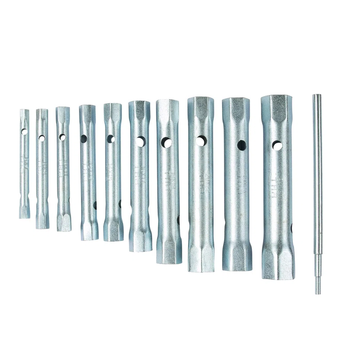 Chiave a tubo, set da 10 pezzi, 6-27 mm in borsa arrotolabile
