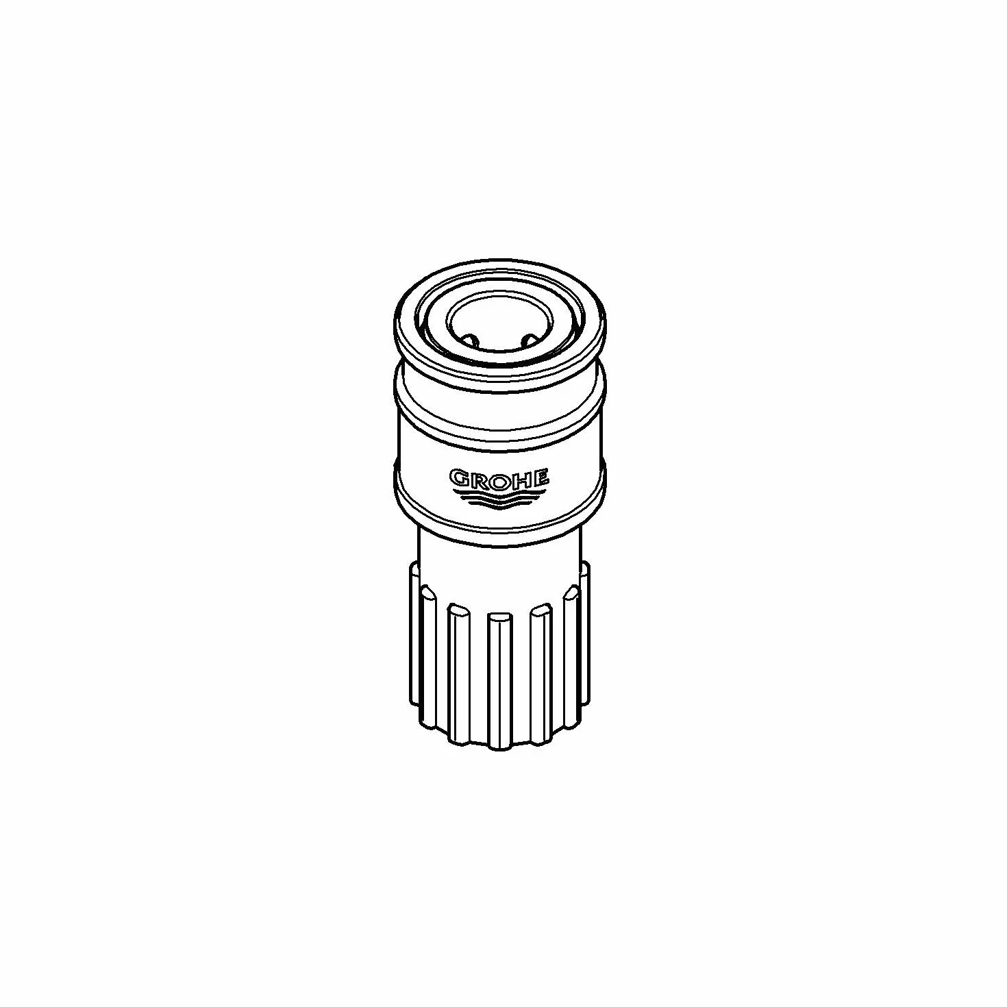 Grohe 46315000 Attacco a Scatto, Cromo