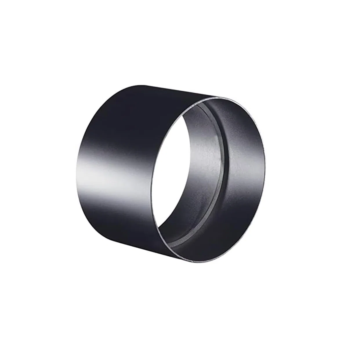 Manicotto FF Femmina/Femmina Acciaio Nero 2 mm Raccordo Canna Fumaria Per Stufa A Legna (DN 180)