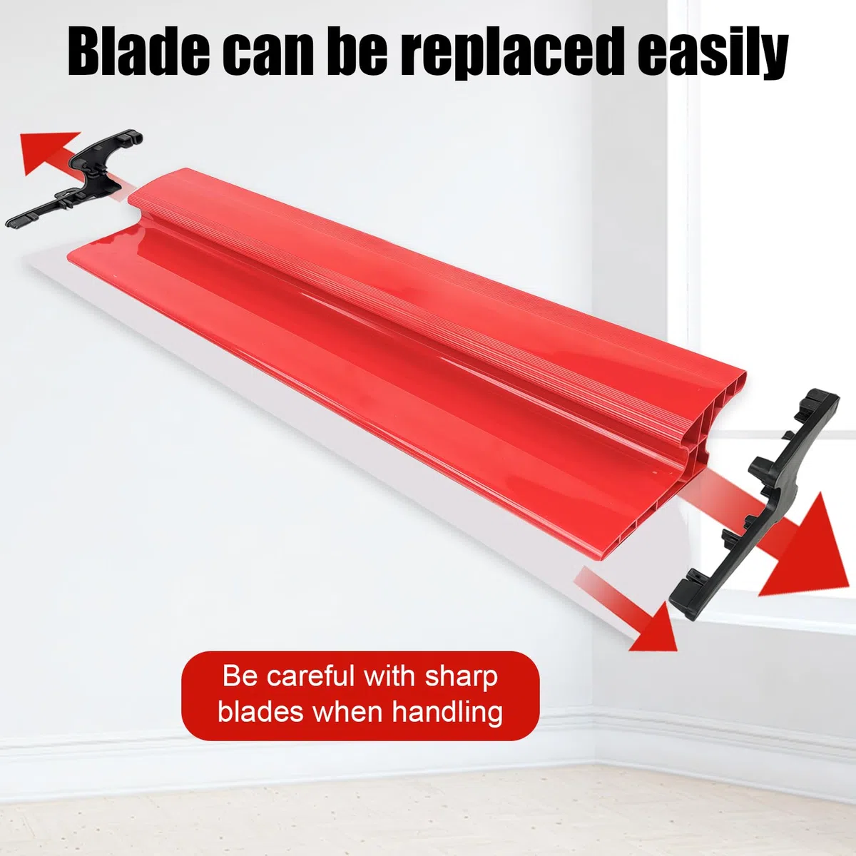 GAESHOW 40cm+60cm Spatole per Stucco con Impugnatura a Forma di Z, con lama in Acciaio Inossidabile da 0,35 mm, Kit Spatole Professionali per Lisciatura, per Intonacare Pareti e Soffitti (40cm+60cm)