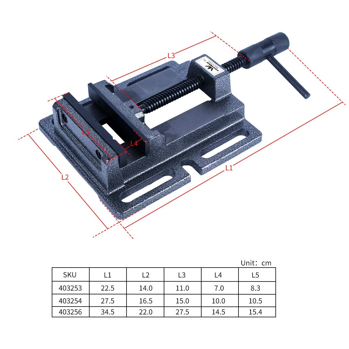 TOPWAY Morsa per Trapano da Banco a Colonna 4" 100mm Tipo Tedesco di Precisione Professionale Morsa per Trapano a Colonna per Fresatrice 403254