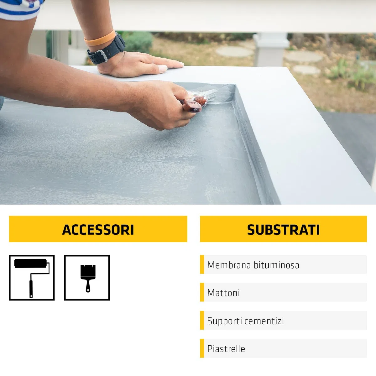 SIKA - Membrana fibrorinforzata per terrazzi - Sikalastic-520 Fiber IT, Grigio - Calpestabile e ultra resistente ai raggi UV - Protezione duratura per la tua casa - 5kg