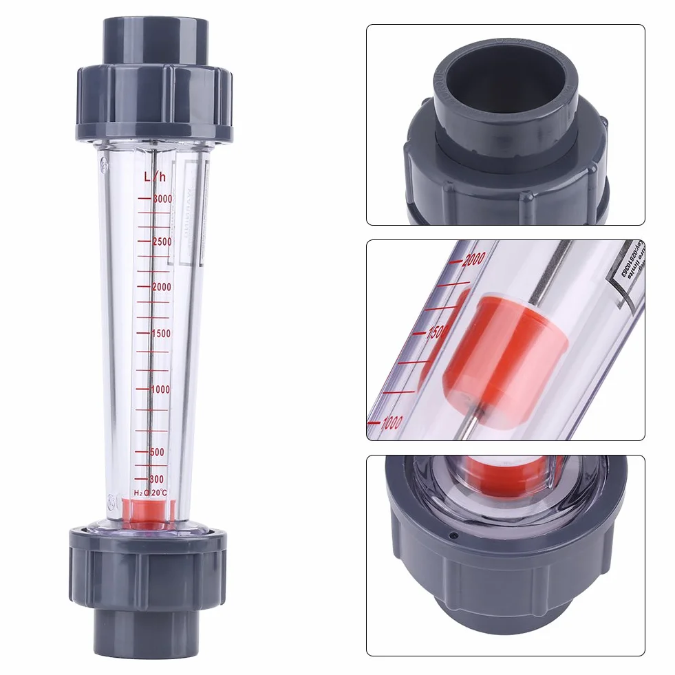 lzs 25 flussometro misuratore di portata 300 – 3000L/H Acqua rotameter tubo di plastica