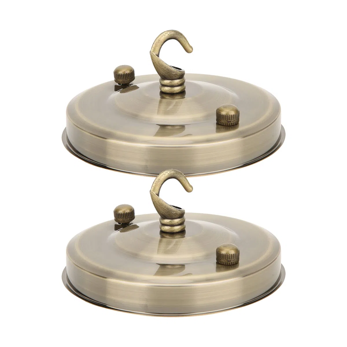 Tissting 2 Pezzi Rosone da Soffitto con Gancio, Lampadario a Soffitto in Ferro Vintage con Piastra a Gancio Accessori per Lampade a Sospensione Multiuso(Bronzo)