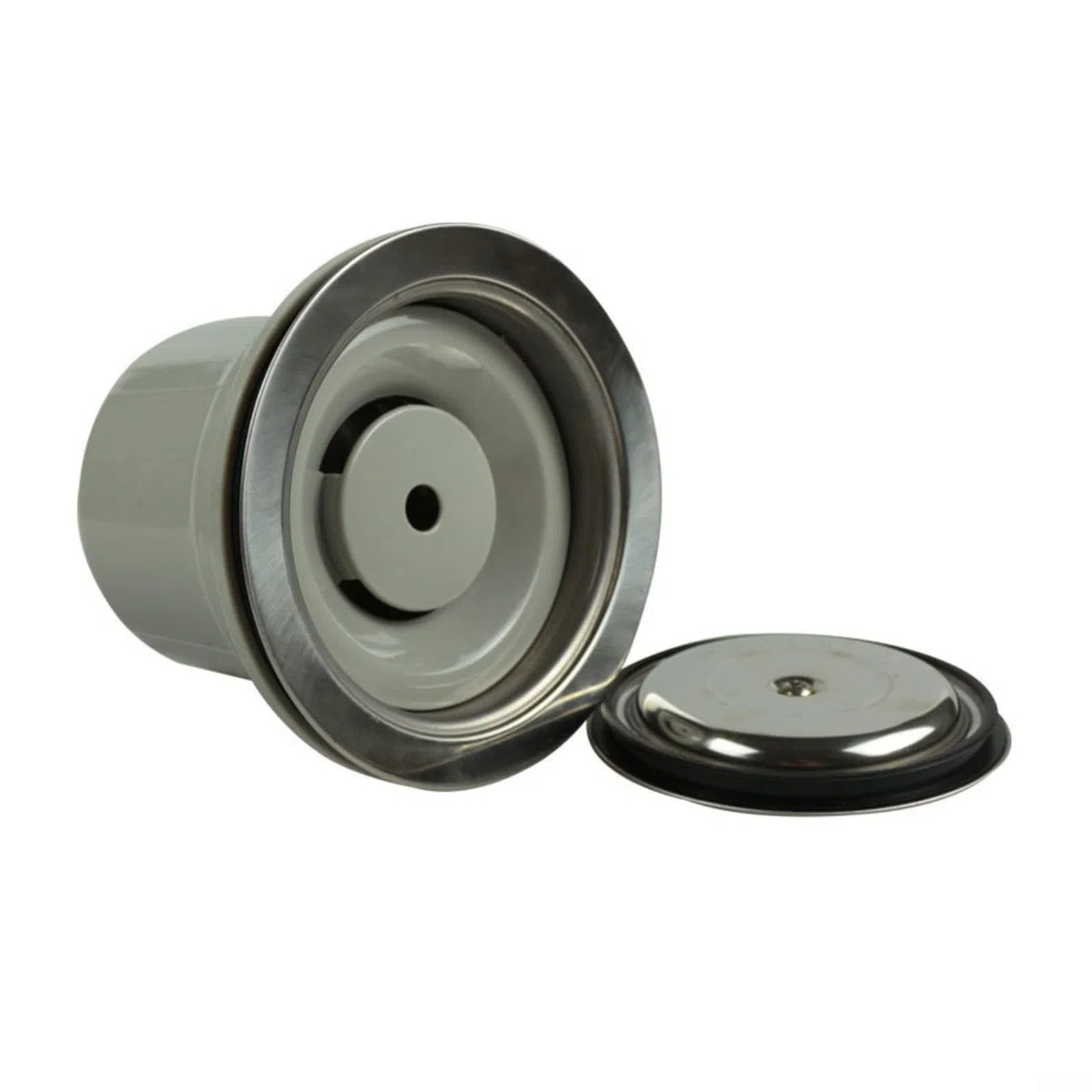 Filtro per lavello da cucina, 140 mm, in acciaio inox, kit completo di drenaggio per lavabo