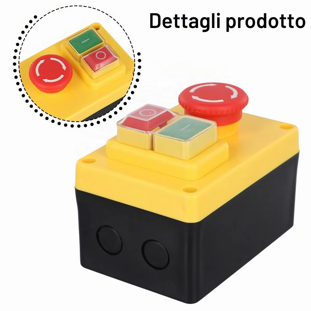 ZYWUOY Interruttore elettromagnetico a pulsante 16A 250V Pulsante Interruttore Macchina per seghe da banco e macchine da officina Motor StopStart Pulsante Utilizzato in Macchinari/Attrezzatura