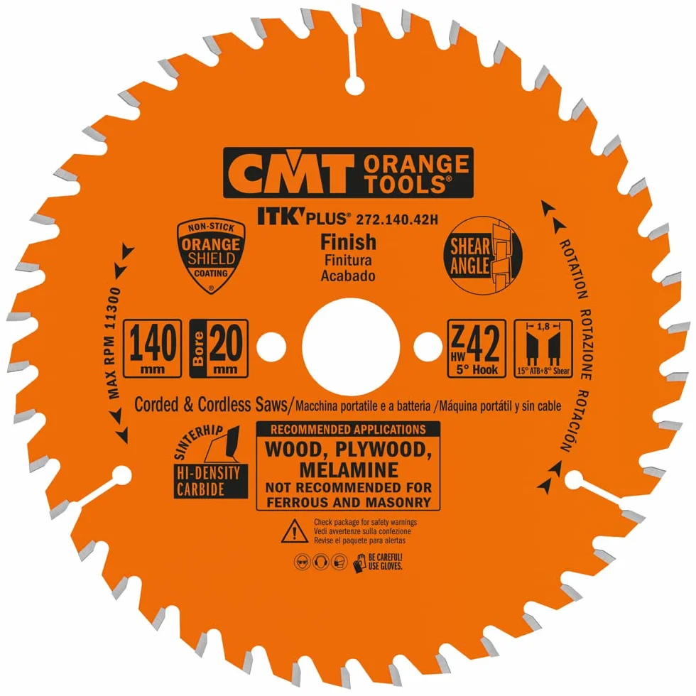 CMT ORANGE TOOLS 272.140.42H LAMA CIRCOLARE (ULTRA ITK) HW 140x1.8/1.2x20 Z42 ATB+S