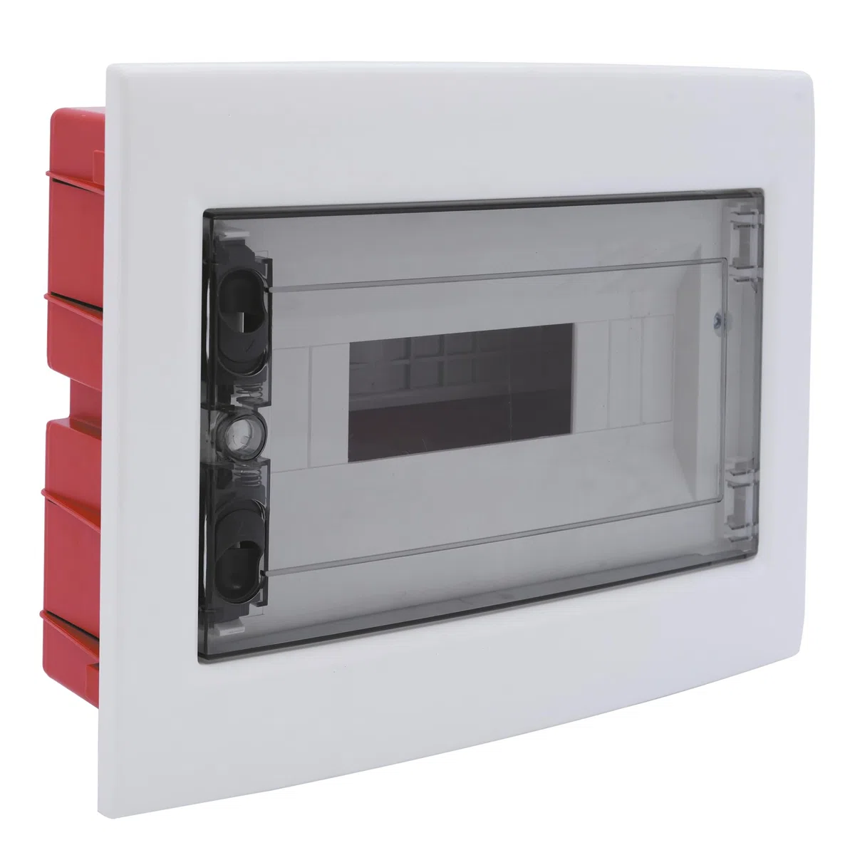 Centralino Da Incasso Da 12 Moduli, 330x255x80mm, Sportello Trasparente Fume, IP40 Da Interno, Telaio Estraibile, Ideale Per Installazioni Elettriche Domestiche e Industriali