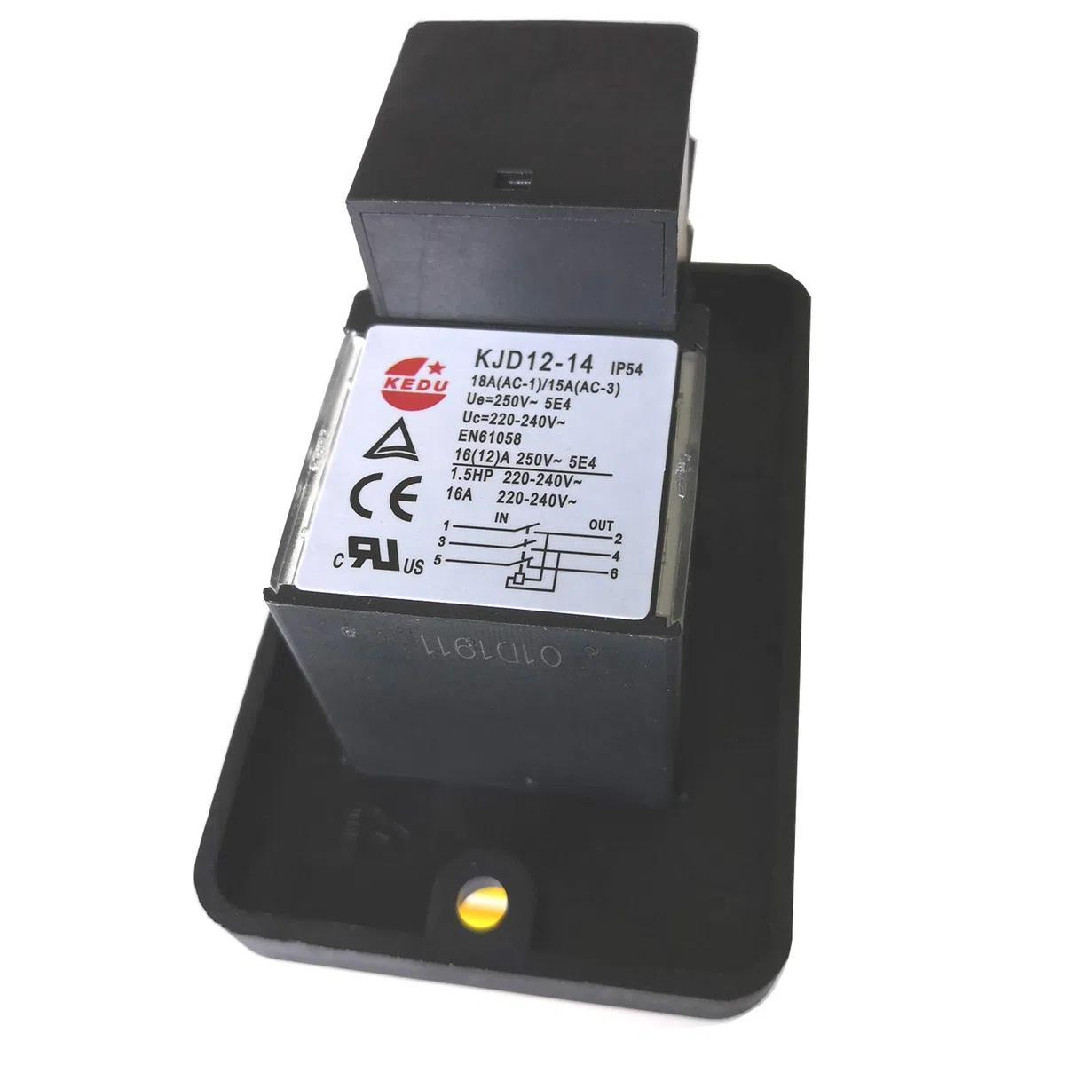 KEDU KJD12-14 250 V 6 Pin Start Stop Interruttore a Pulsante Industriale per Sega da Trapano
