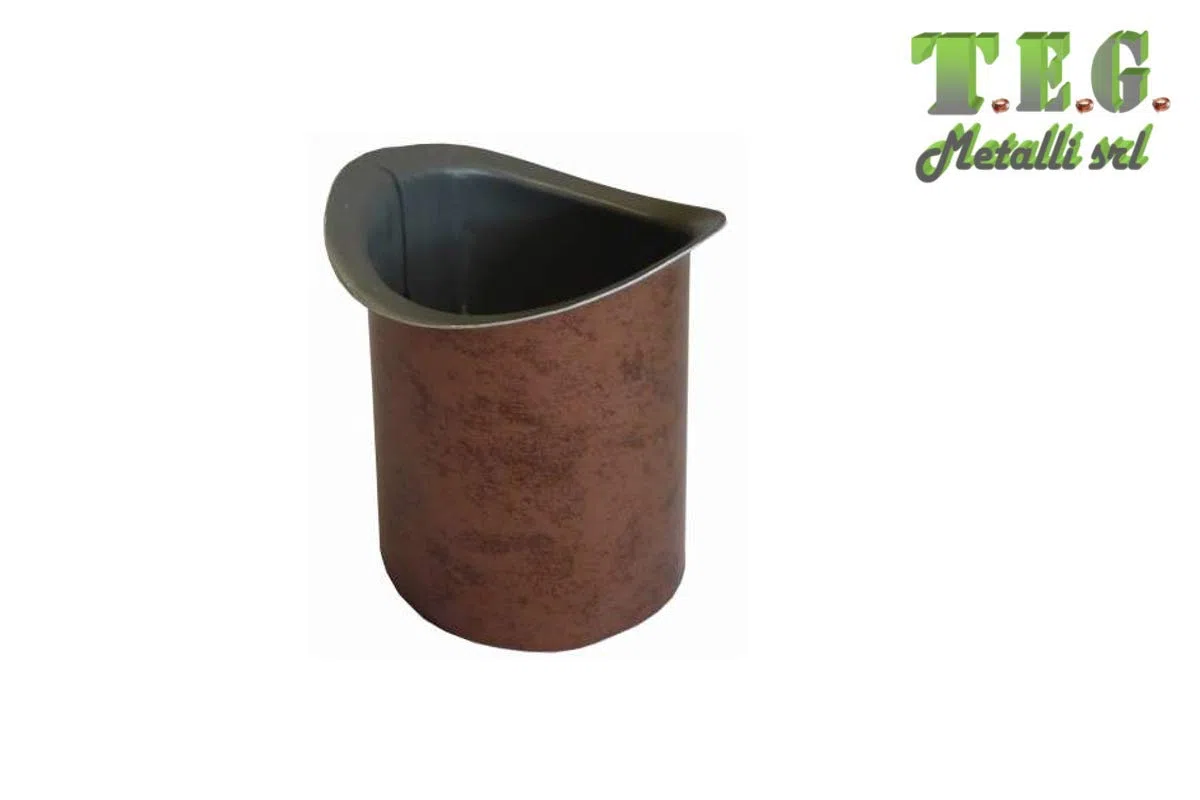 Kit 6 Metri Grondaia Tonda in Alluminio Rame Antichizzato + Accessori di Montaggio (330, con Baverino)