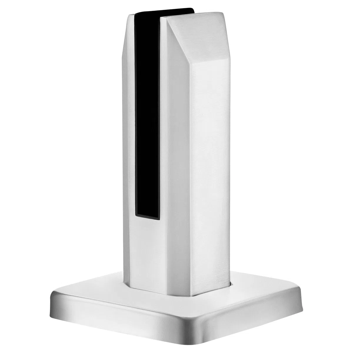 Morsetto per Vetro da Pavimento, Morsetto per Vetro in Acciaio Inox per Vetro da 8-12 Mm/0,3-0,5" di Spessore, supporto in vetro regolabile per Piscina, Scale, Balcone (Argento Opaco-1 Pack)