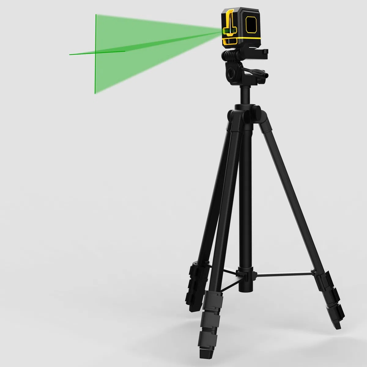 Treppiede in alluminio leggero da 137 cm con livella a bolla, piastra a sgancio rapido con montaggio a vite da 1/4"-20 per dispositivo di livellamento della linea laser
