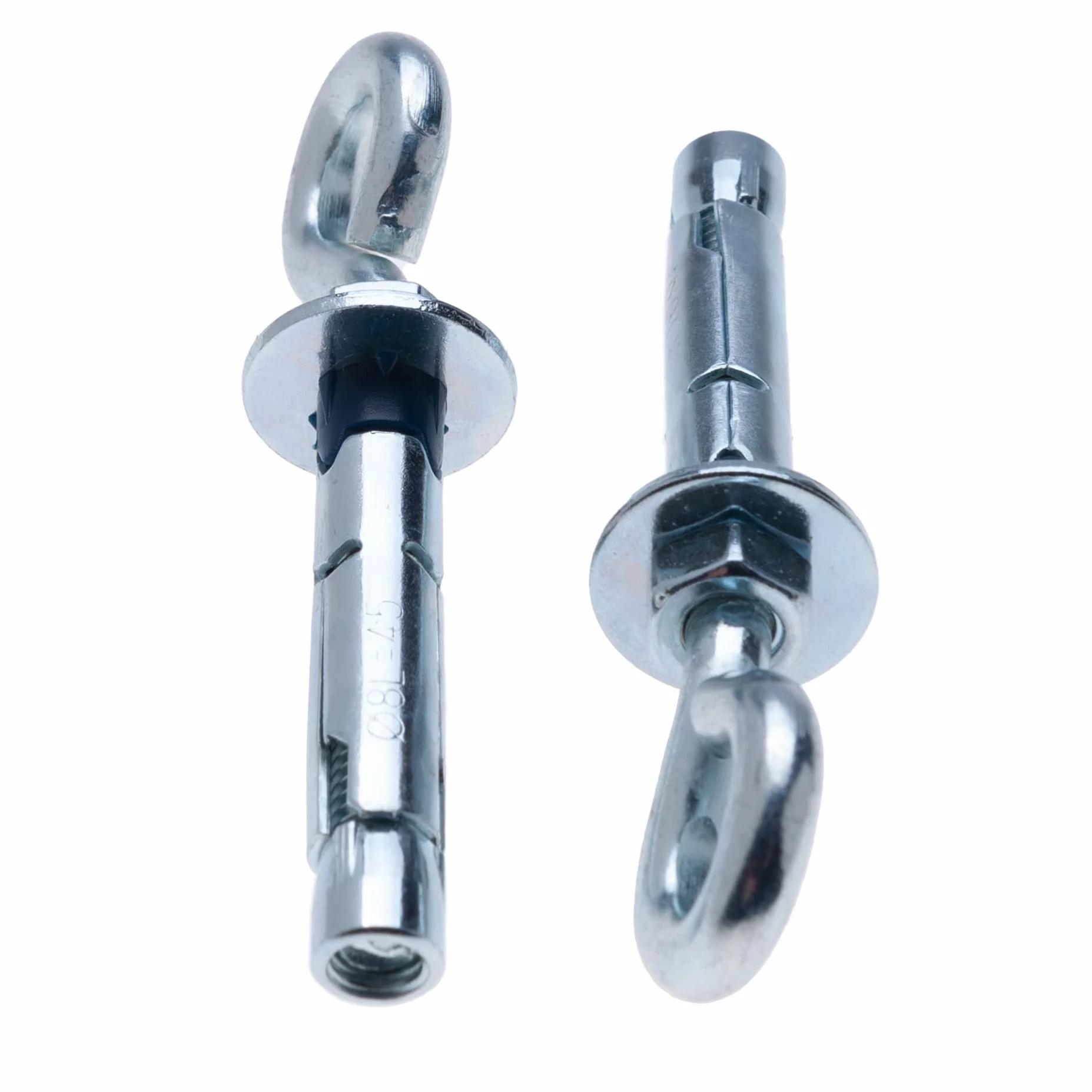 M10 Bullone a occhiello per pareti in calcestruzzo con tassello in acciaio expandabe, 12mm manicotto di metallo e 10x70mm bullone di ancoraggio a gancio con dado esagonale, per materiali solidi (4pz)