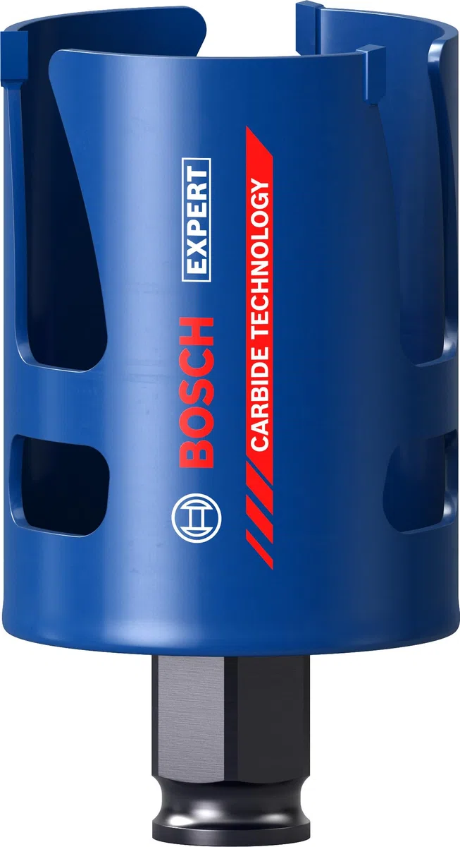 Bosch 1x Sega a tazza EXPERT Construction Material PC Plus (per Legno tenero, Truciolato, Ø 54 mm, Professional Accessorio Trapanoi)