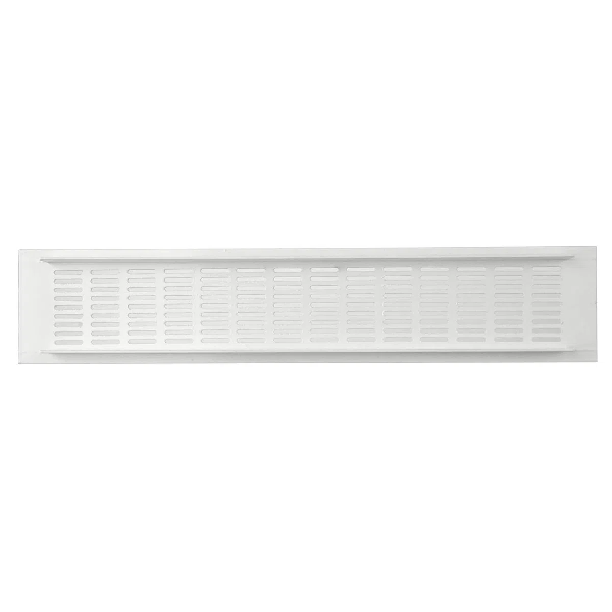 La Ventilazione GF408B Griglia di ventilazione Rettangolare in alluminio verniciato bianco da incasso, Dimensioni 400x80 mm.