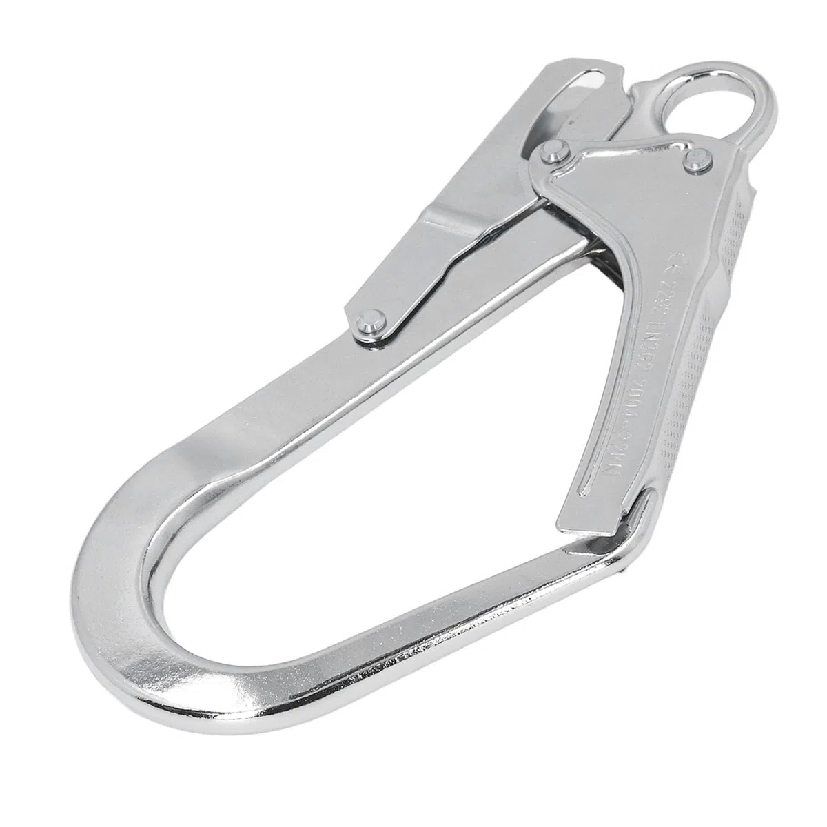 Gancio a Moschettone di Sicurezza per Impalcatura da Arrampicata 25KN, Argento, Acciaio Legato, CARABINER, Attrezzature per Animali di Allevamento, Rettangolare, Chiusura Automatica