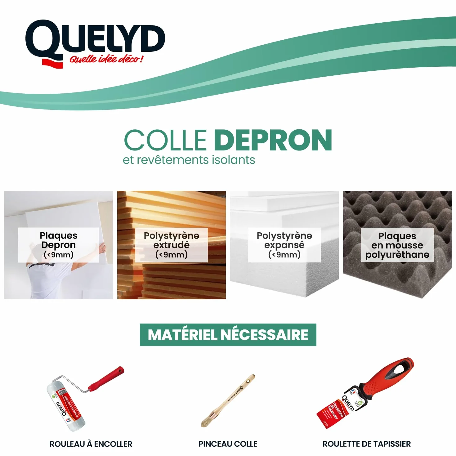 Quelyd Depron Secchio 3 kg Colles, Bianco