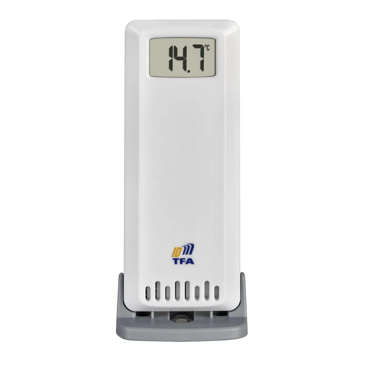 TFA Dostmann TFA-ID trasmettitore aggiuntivo ID-A0, 30.3900.02, per temperatura e umidità, per stazioni TFA.me, per controllo climatico, da esterno o interno, portata 100 m, 868 MHz, bianco
