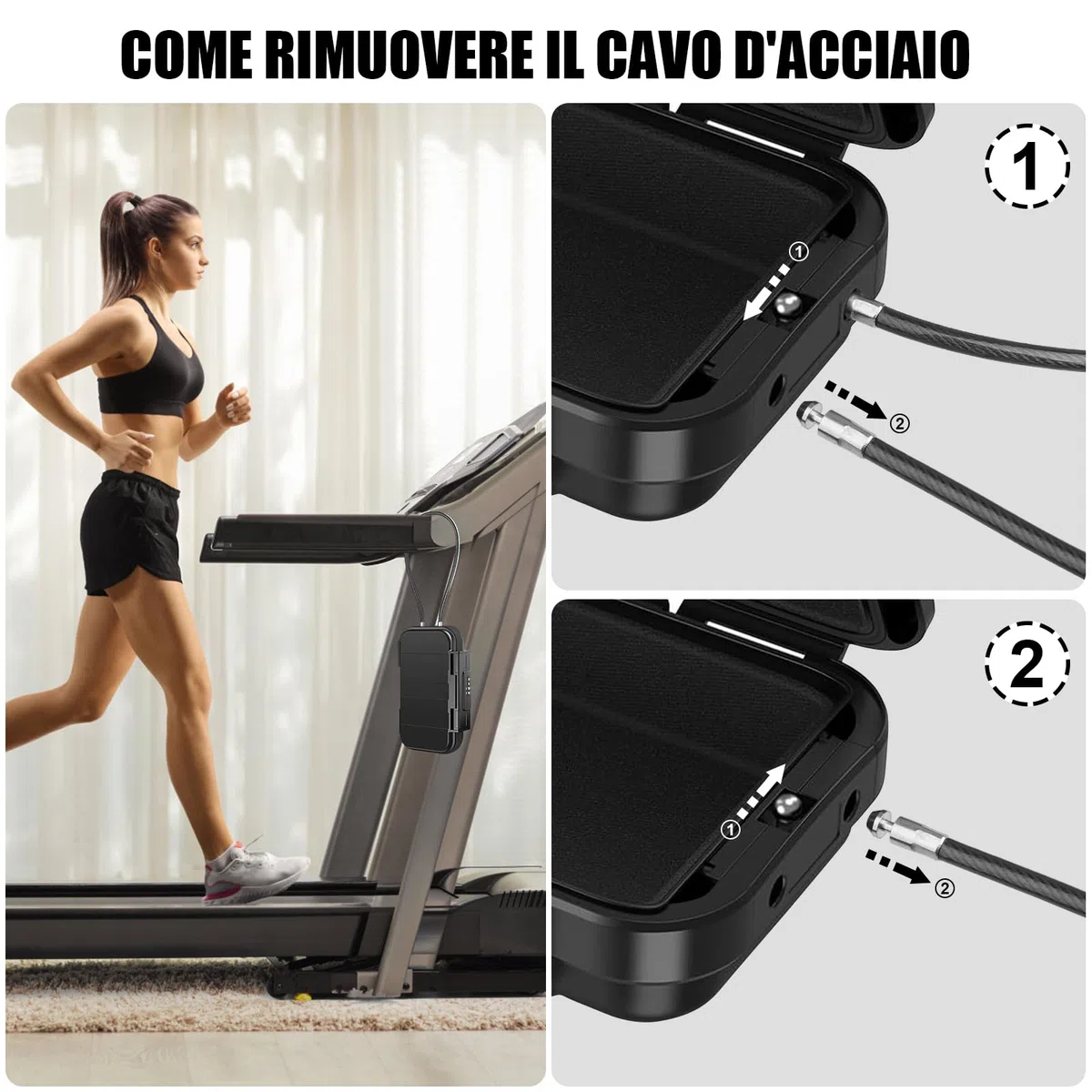 Cassaforte Portatile con Combinazione, [Impermeabile] Diyife Cassetta di Sicurezza Portatile, Mini Cassaforte da Viaggio con Corda Metallica Rimovibile per Casa, Ufficio, Spiaggia, Sampeggio, Gioielli