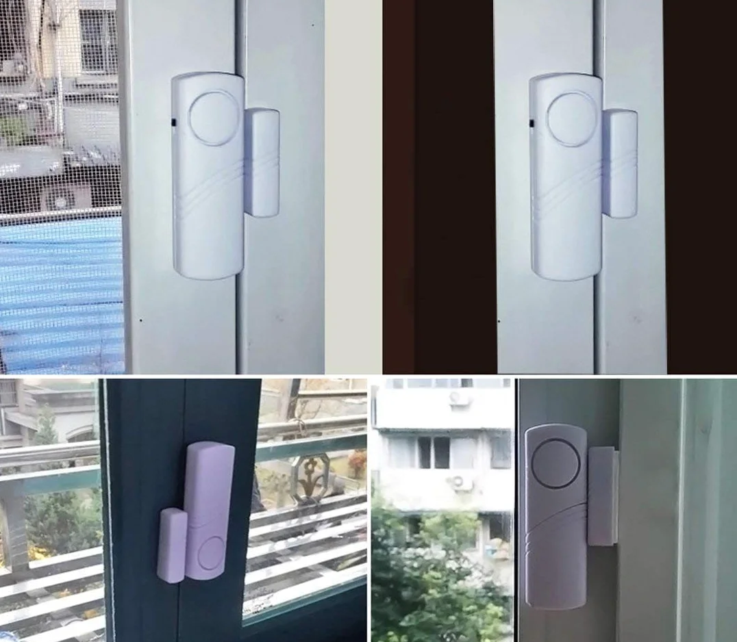 NICE Home Campanello di allarme per porte e finestre di sicurezza personale | Sensore wireless per porte e finestre | Confezione da 10