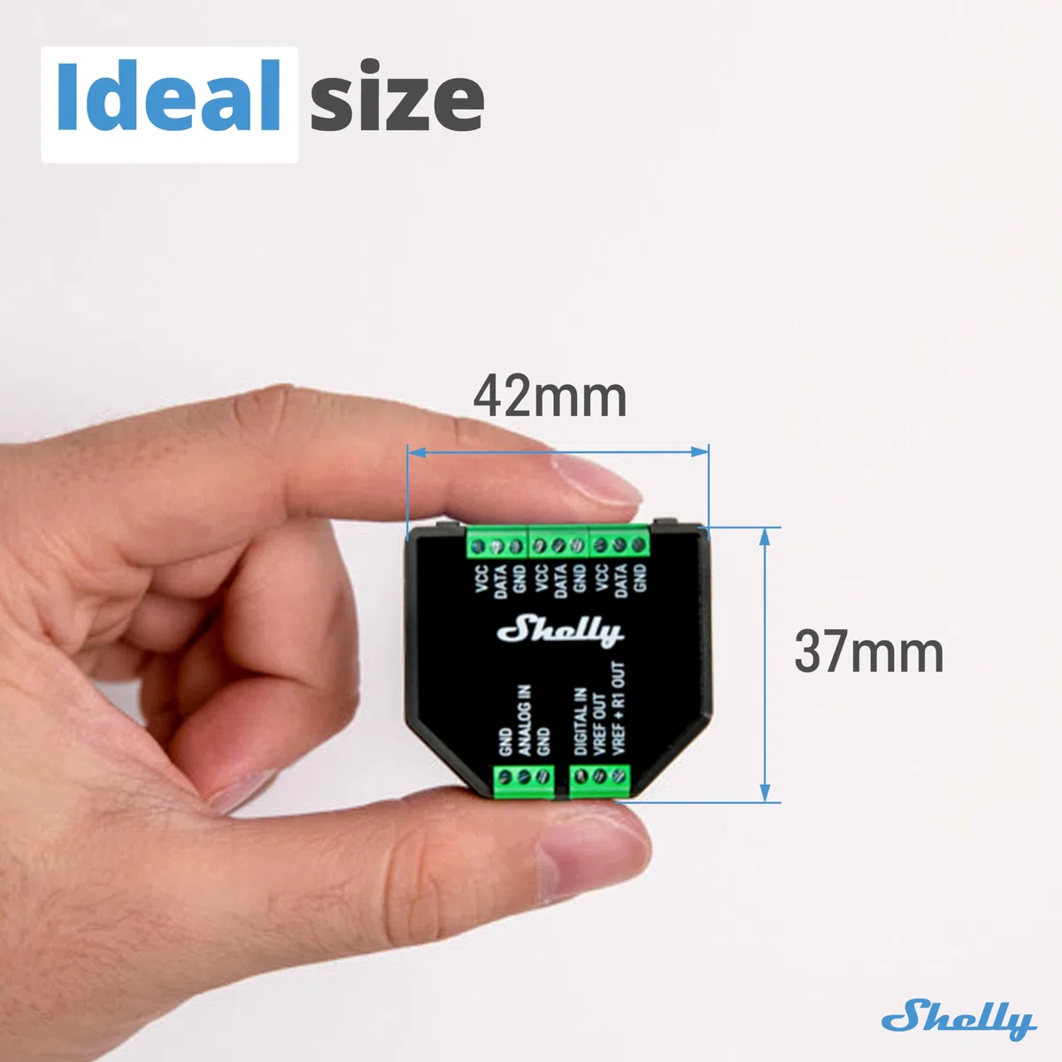 Shelly Plus Add-On, Modulo Aggiuntivo per Dispositivi Shelly Plus, Gen3 e Gen4, Temperatura e Umidità, Domotica, Sensori DS18B20, DHT22, Arduino, Ingressi Analogici e Digitali, Nessun Hub Richiesto