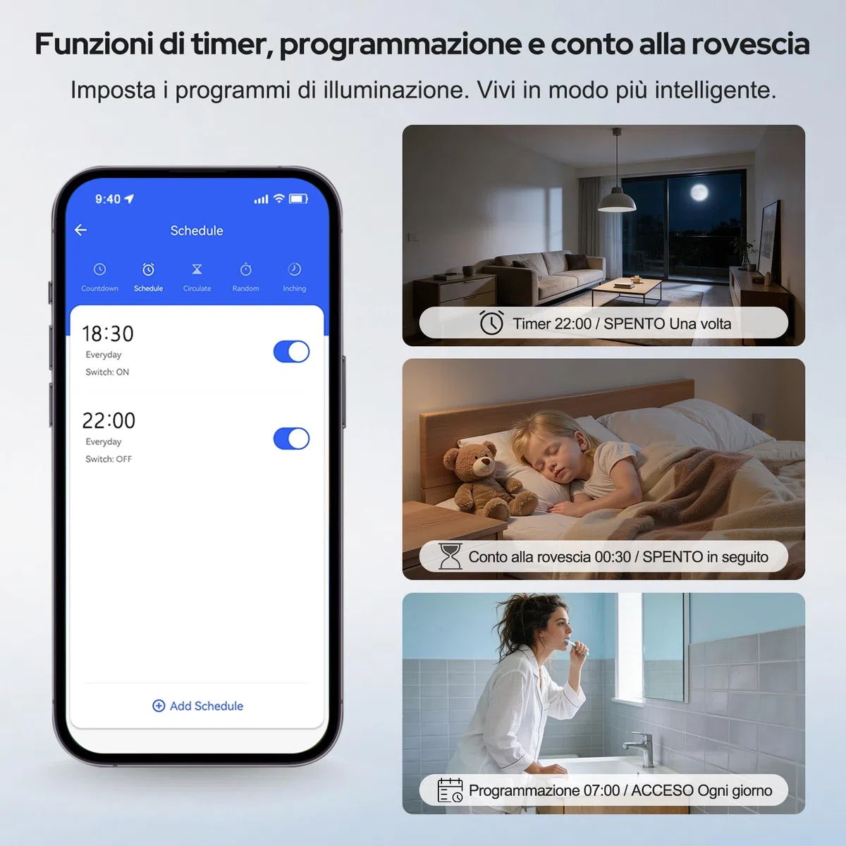 LoraTap Interruttore WiFi Alexa, Smart Timer Switch Funziona in Parallelo con Interruttore a Parete Originale, Compatibile con Alexa Echo e Google Home, 2pz Ricevitori a Relè 2500W