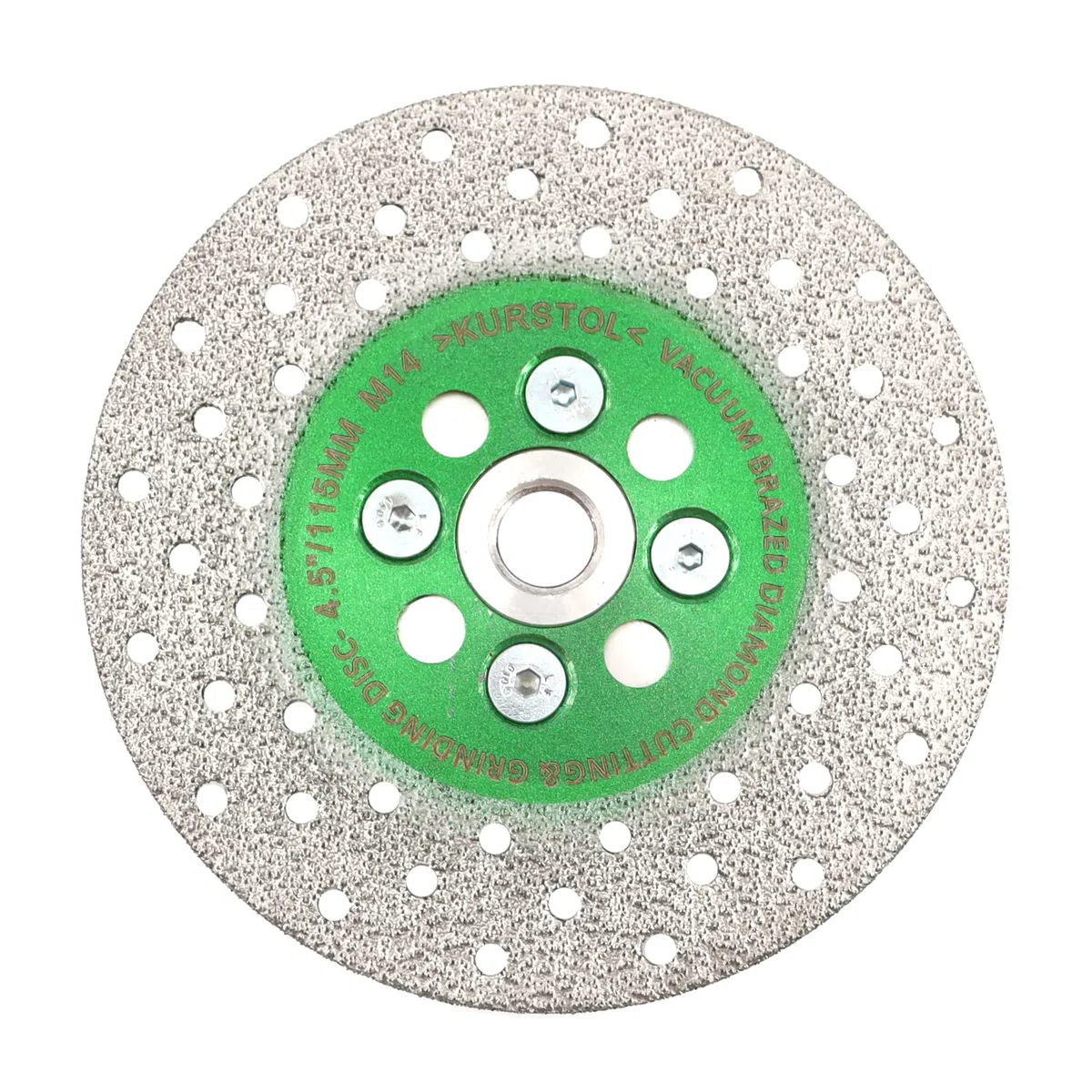 Disco Diamantato - Lama diamantata per taglio abrasivo 4.5"/115mm X M14 Arbor, mola in granito per smussare modellare gres porcellanato, piastrelle, ceramica, granito, cemento