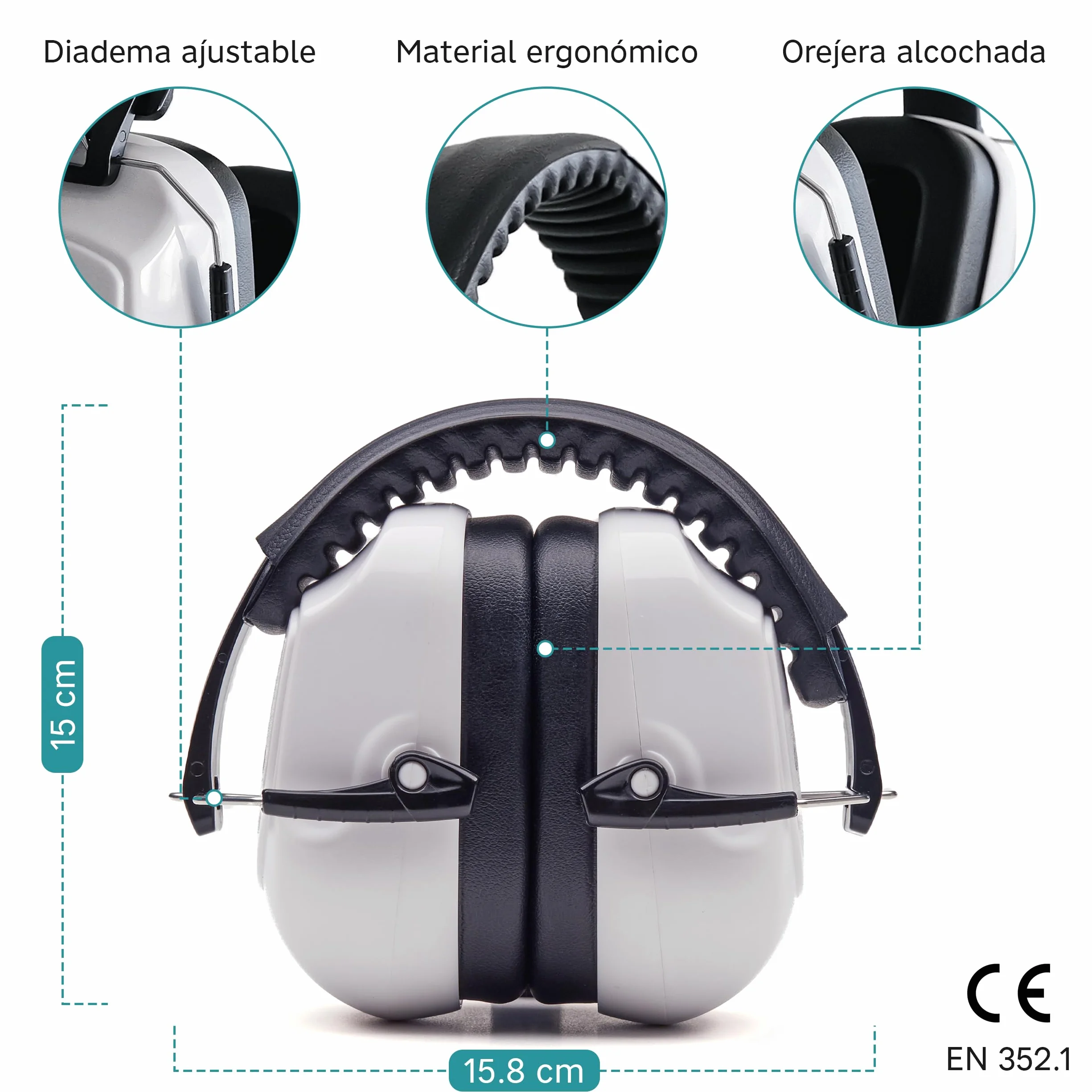 CASCO INSONORIZZAZIONE PER STUDIARE | Caschi Antirumore Adulti | Caschi Insonorizzati | Cuffie Isolanti Rumore Studiare | Caschi Antirumore Per Studiare | Studio, Concorsi, Autismo | 33dB