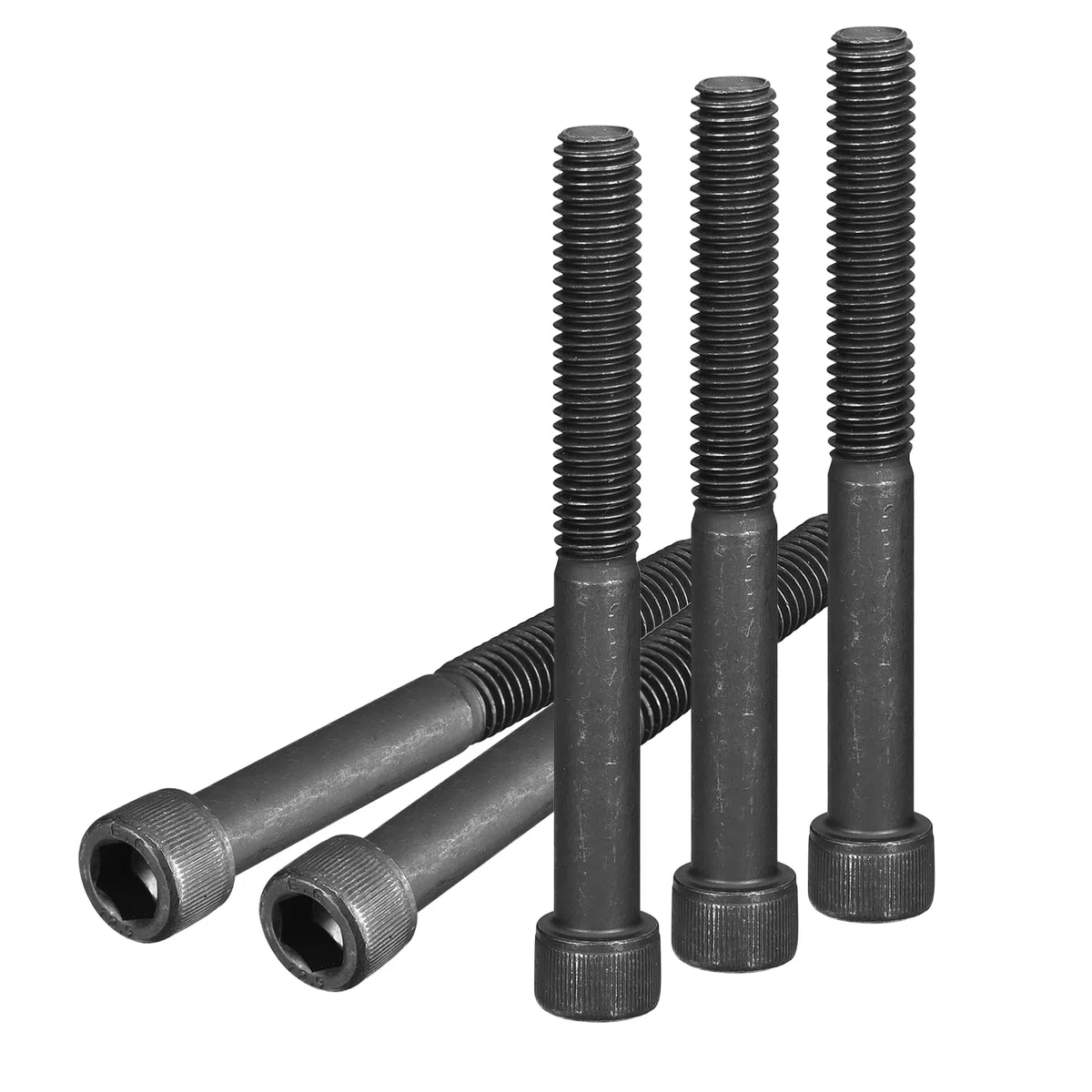 DTGN 3/8-16x3-1/2" (DxH) Vite a Testa Esagonale con Presa a Incavo - 10pz - Viti a Testa Esagonale in Acciaio al Carbonio 12.9 a Testa Tonda - Nero