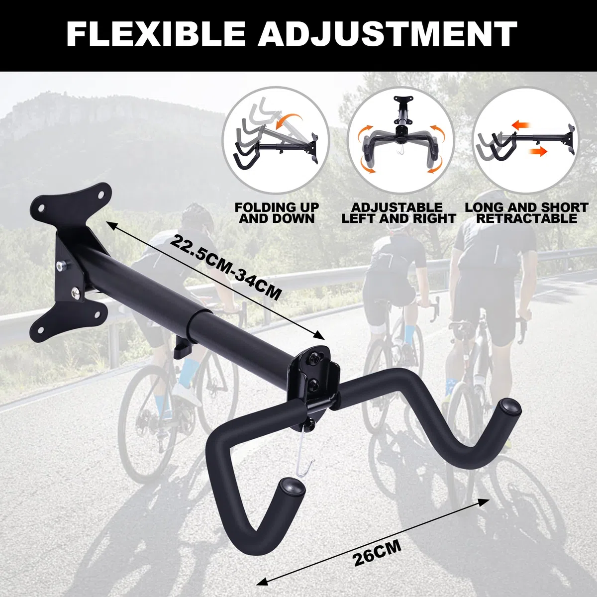 Supporto da Parete per Bicicletta, Sostegno per Bicicletta, Appendi Bici da Muro con Imbottitura Morbida, Gancio per Bicicletta a parete, Garage Gancio per Bicicletta MTB, Bici da Corsa