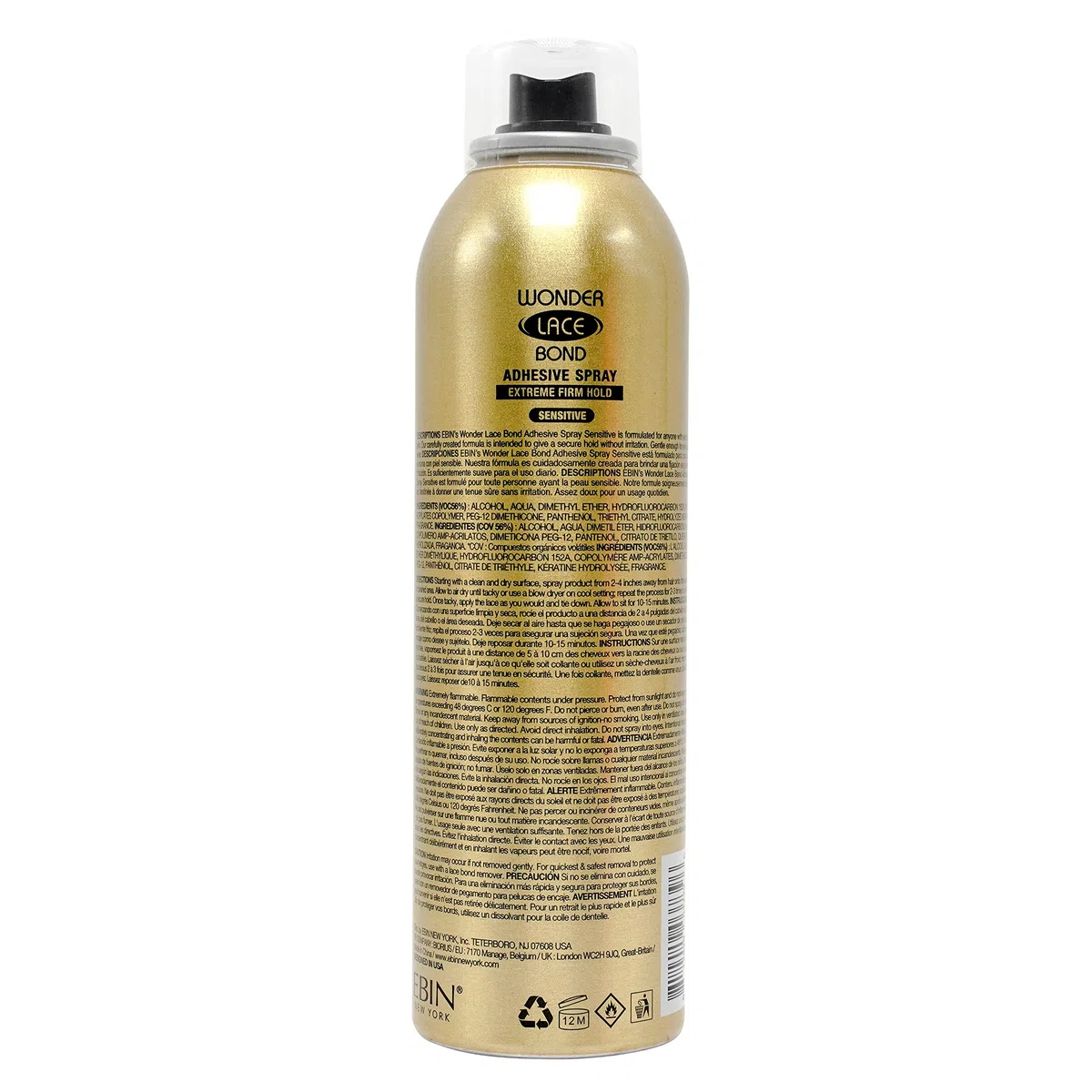 EBIN Wonder Lace Bond Spray (180 ml, tenuta estremamente ferma (sensibile)